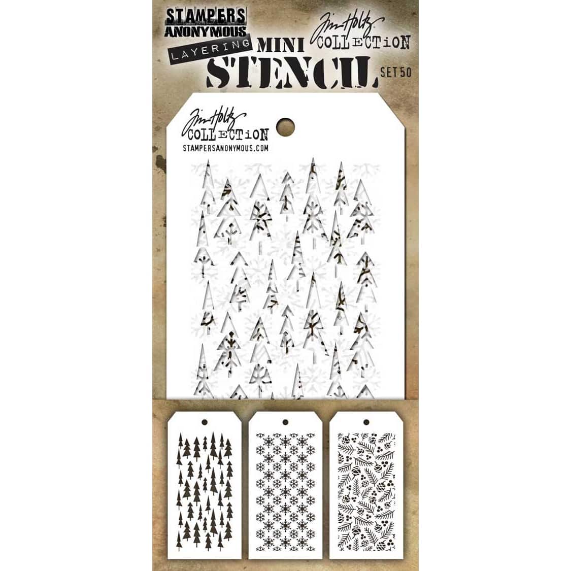Stampers Anonymous Tim Holtz&#xAE; No.50 Layered Stencil Set