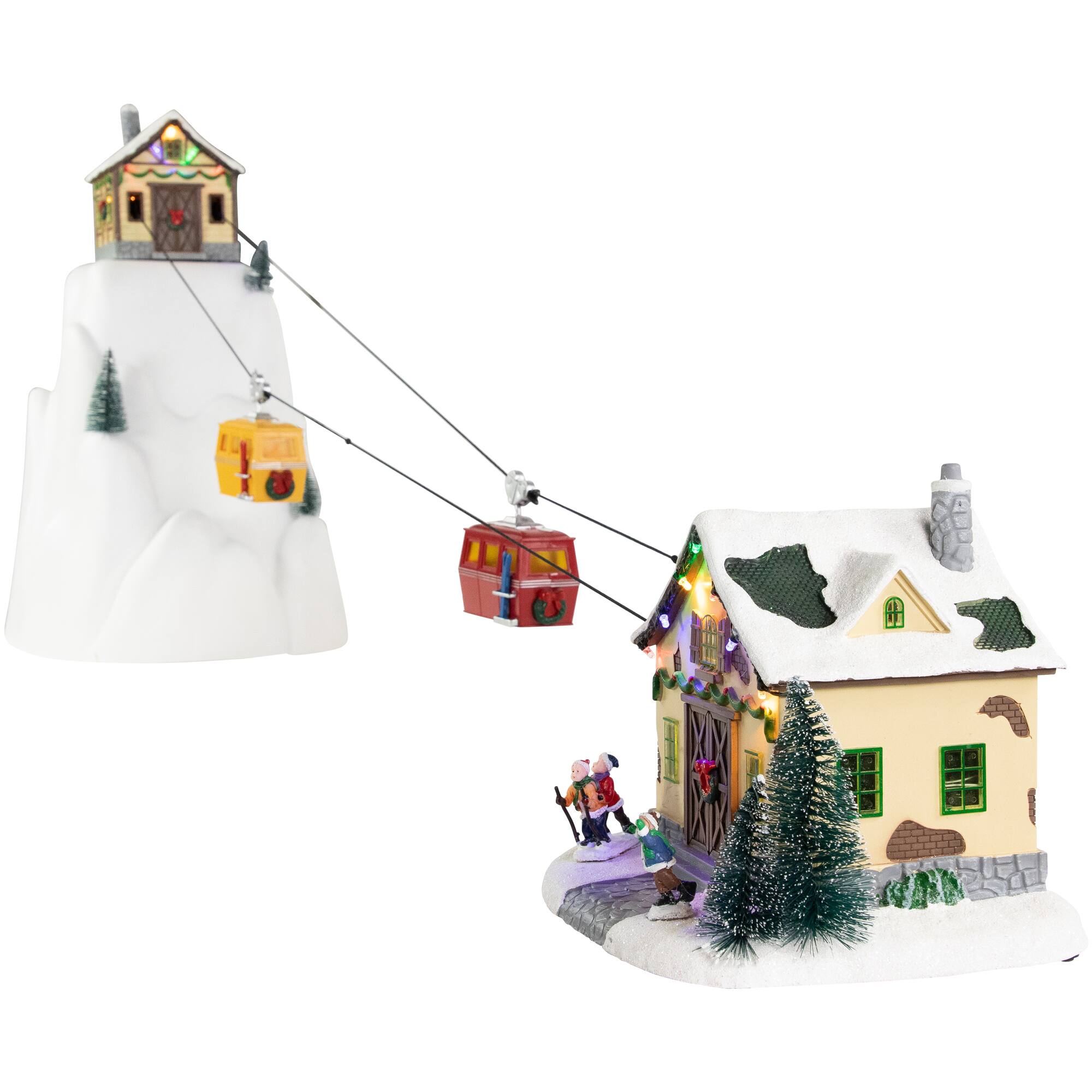 Christmas Village LED Lighted Animated &#x26; Musical Trolley Car Ride