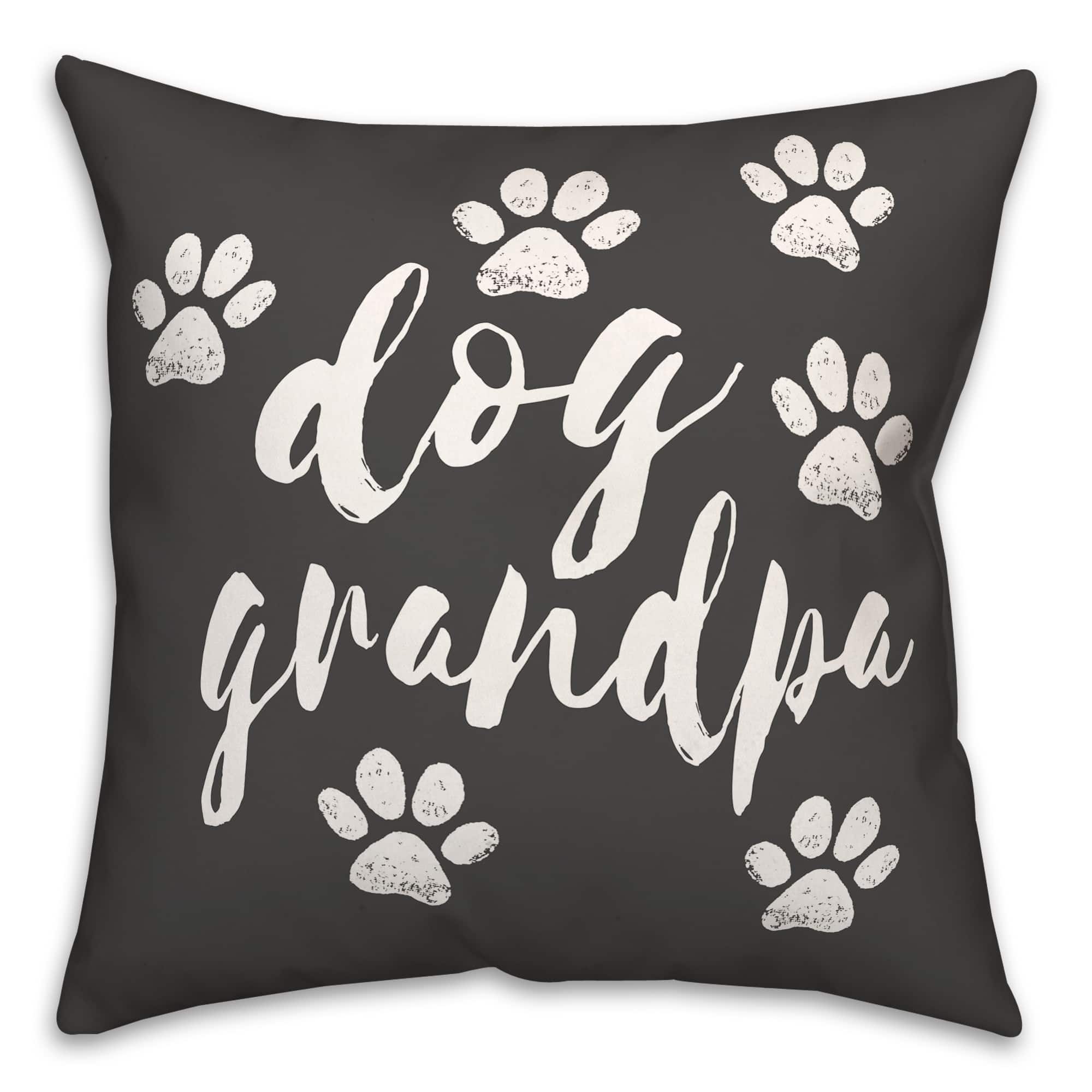 Dog Grandpa Throw Pillow