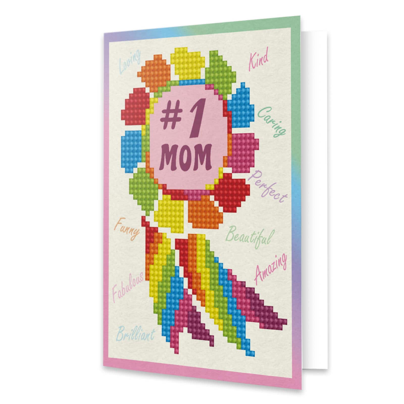 Diamond Dotz&#xAE; Number 1 Mom Diamond Painting Greeting Card Kit