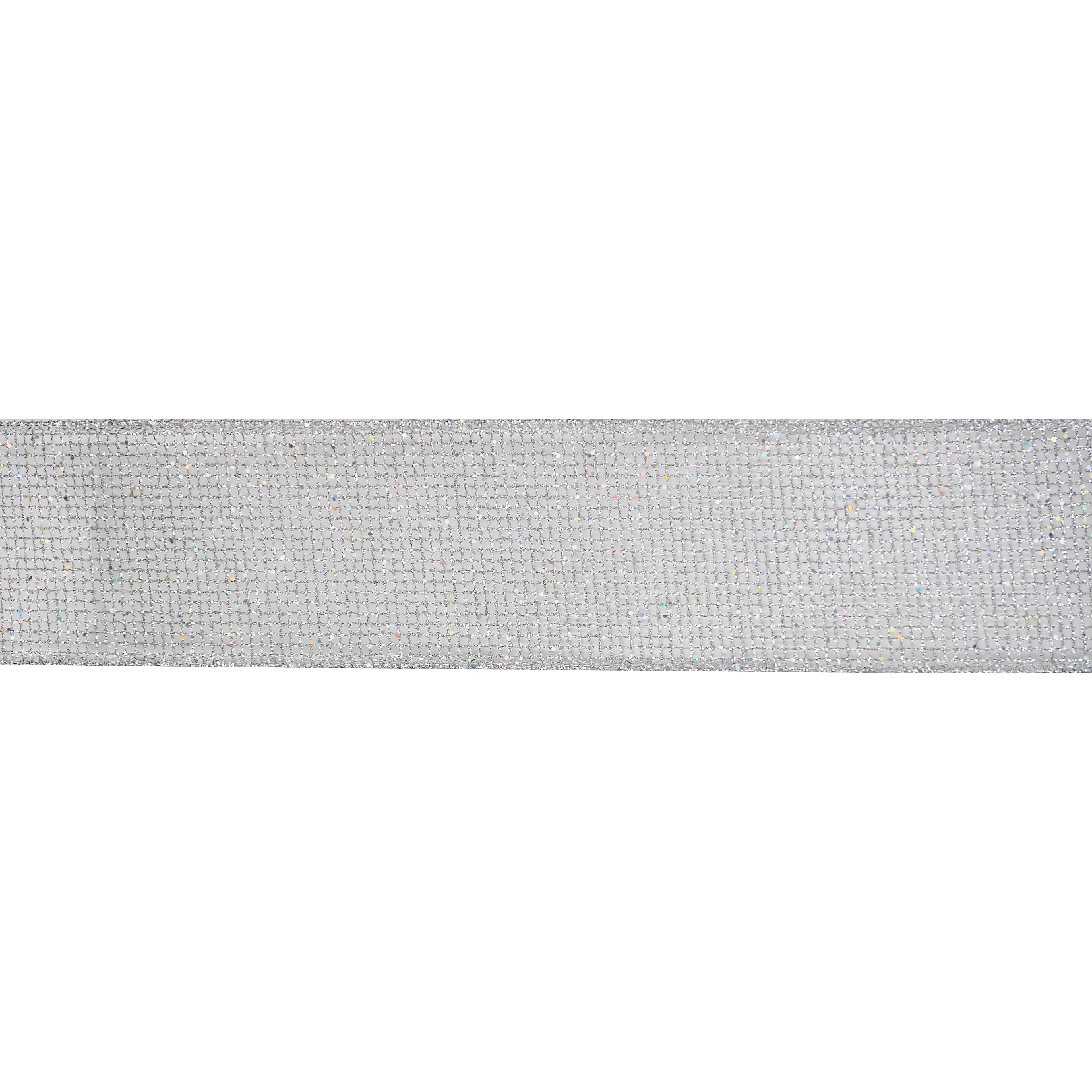 2.5&#x22; x 20ft. Silver Net Mesh Wired Ribbon by Celebrate It&#xAE;