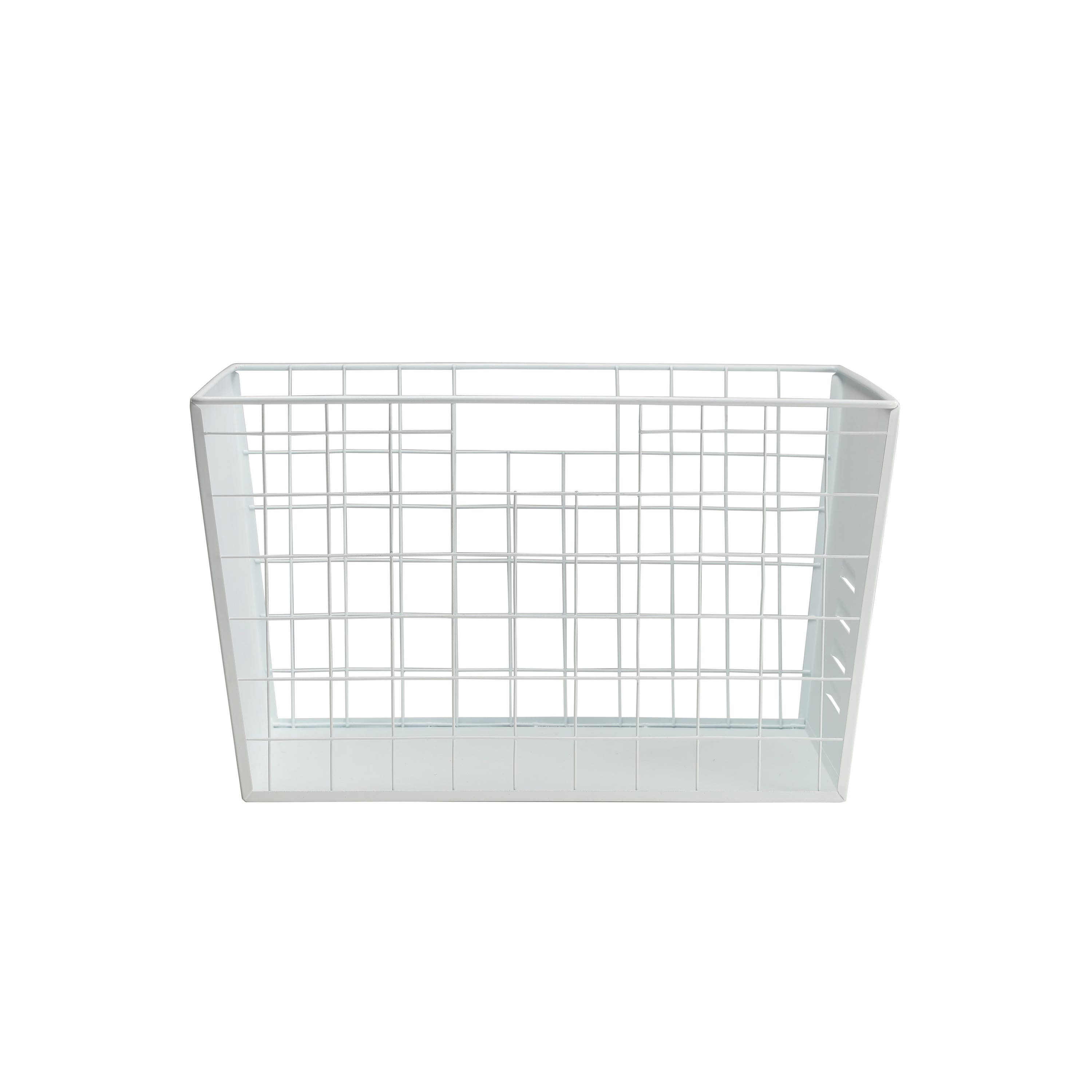 13&#x22; White Wire Multifunctional Basket