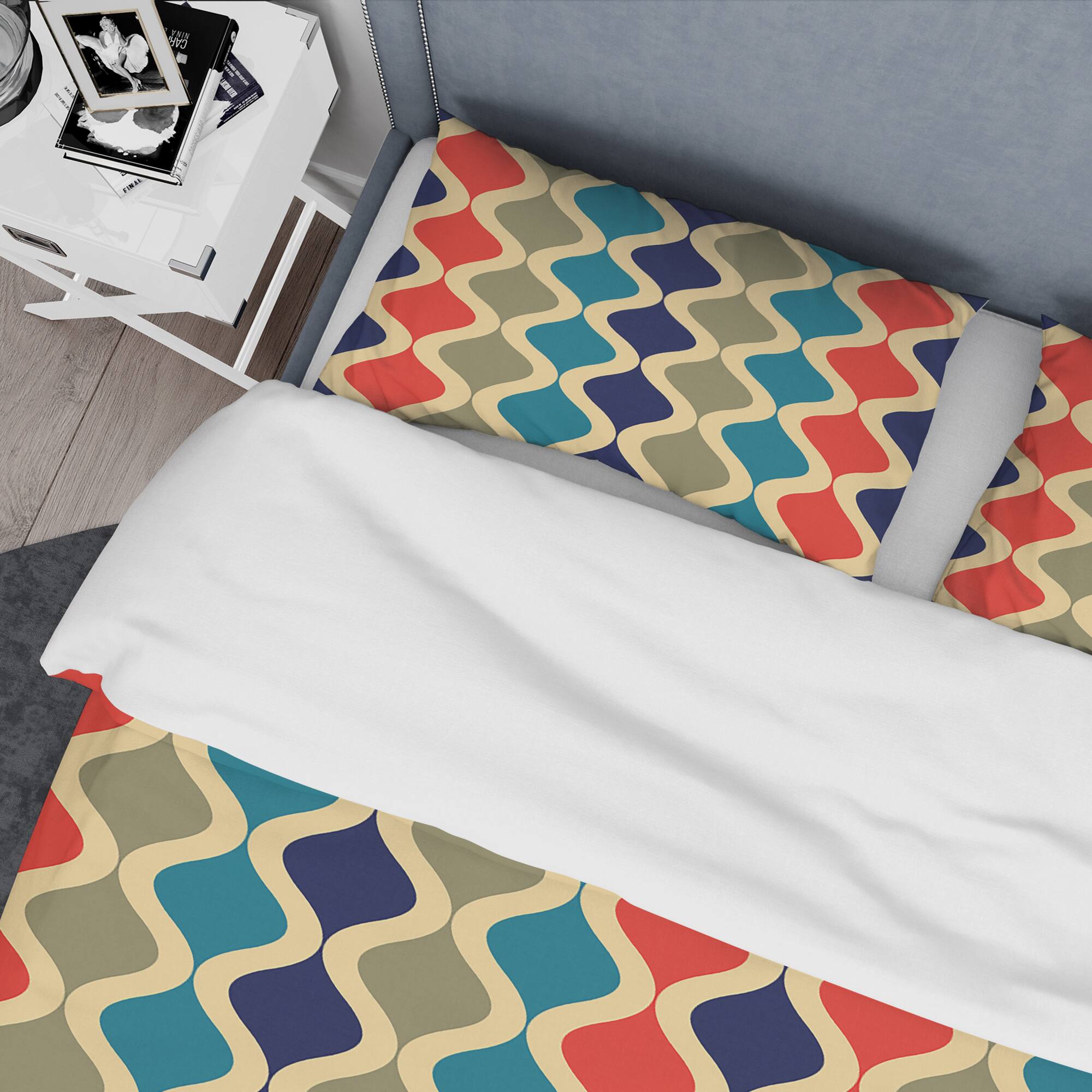 Designart &#x27;Retro Ornamental Design VI&#x27; Mid-Century Duvet Cover Set