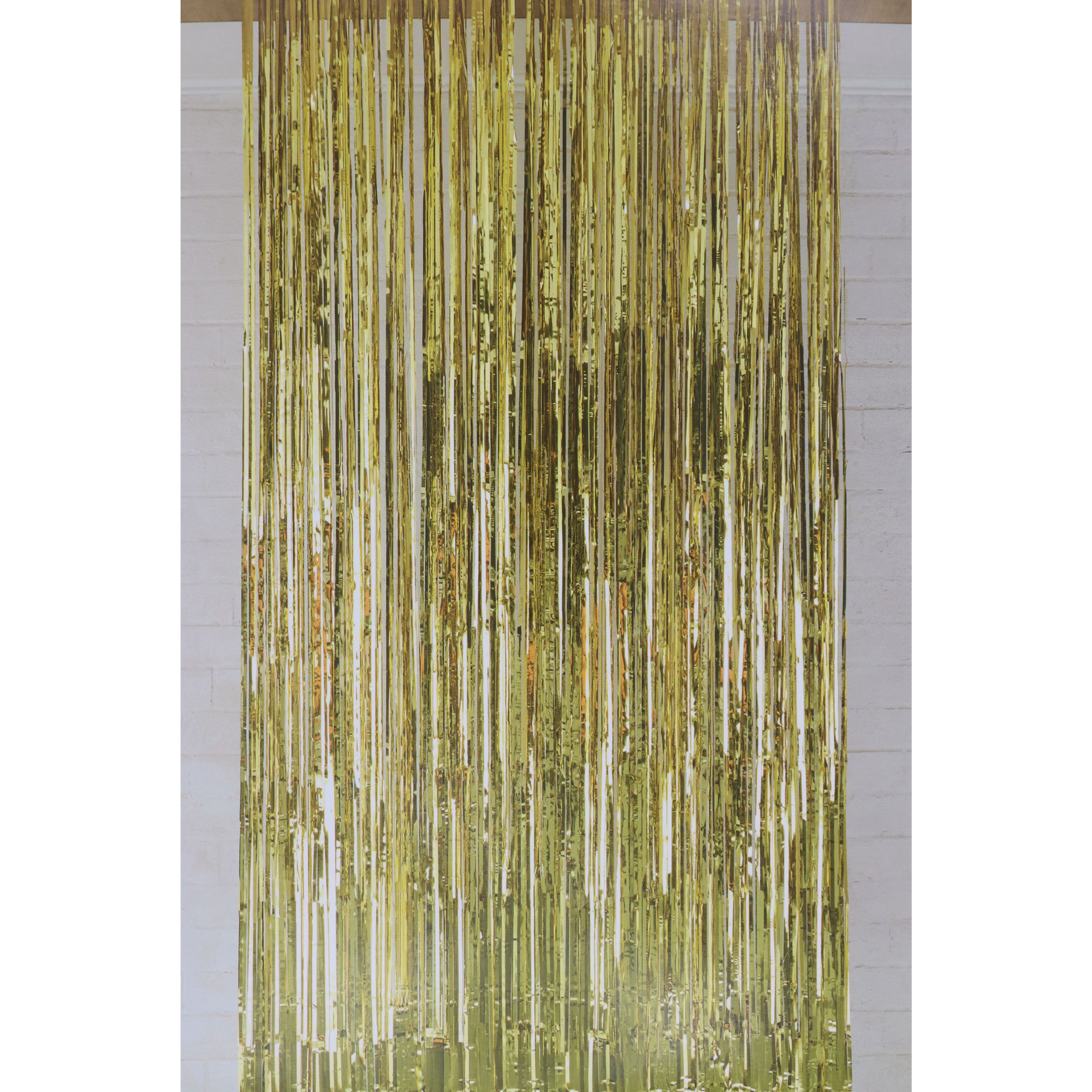 12 Pack: 6.5ft. Gold Tinsel Curtain by Celebrate It™