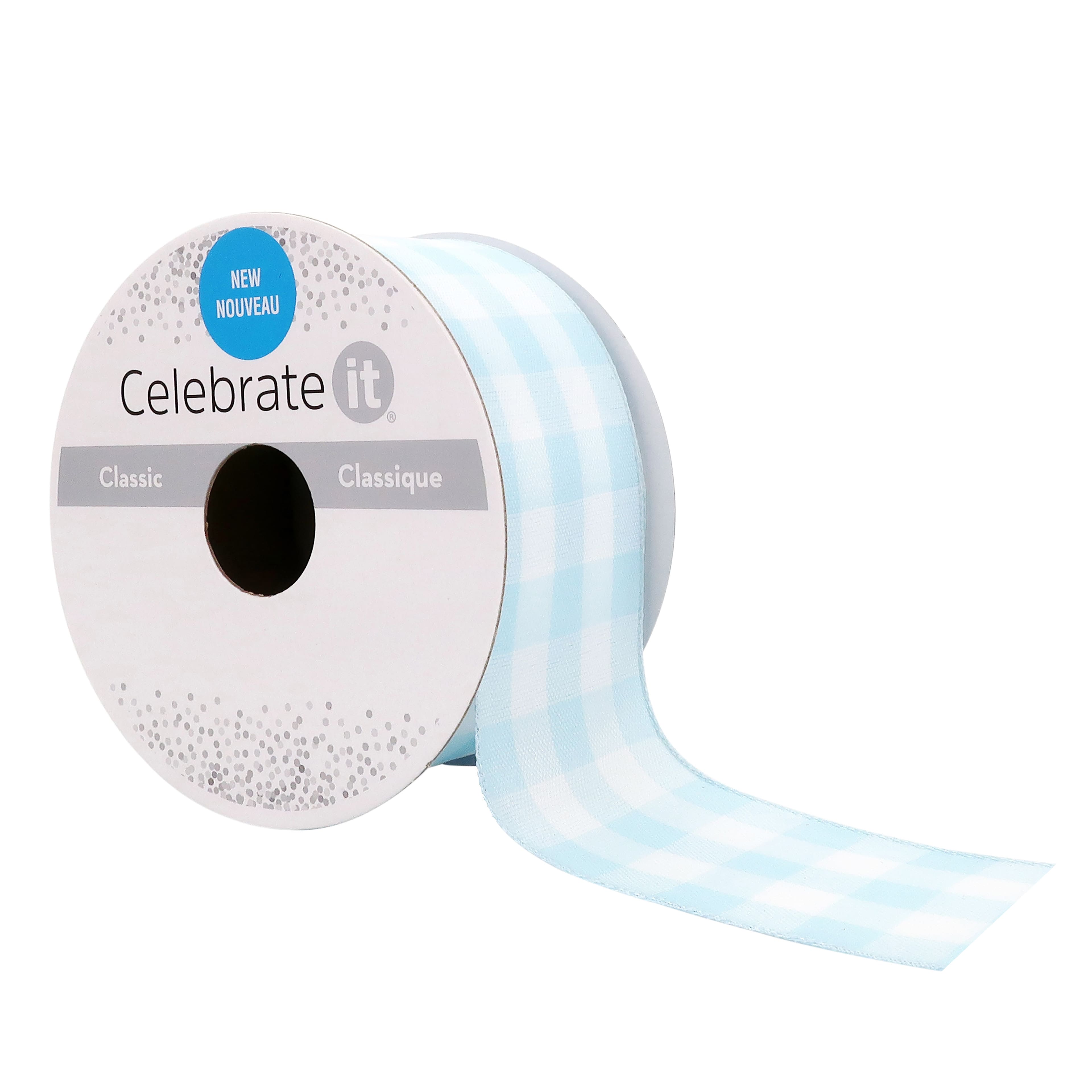 12 Pack: 1.5" x 3yd. Wired Checkered Ribbon by Celebrate It®