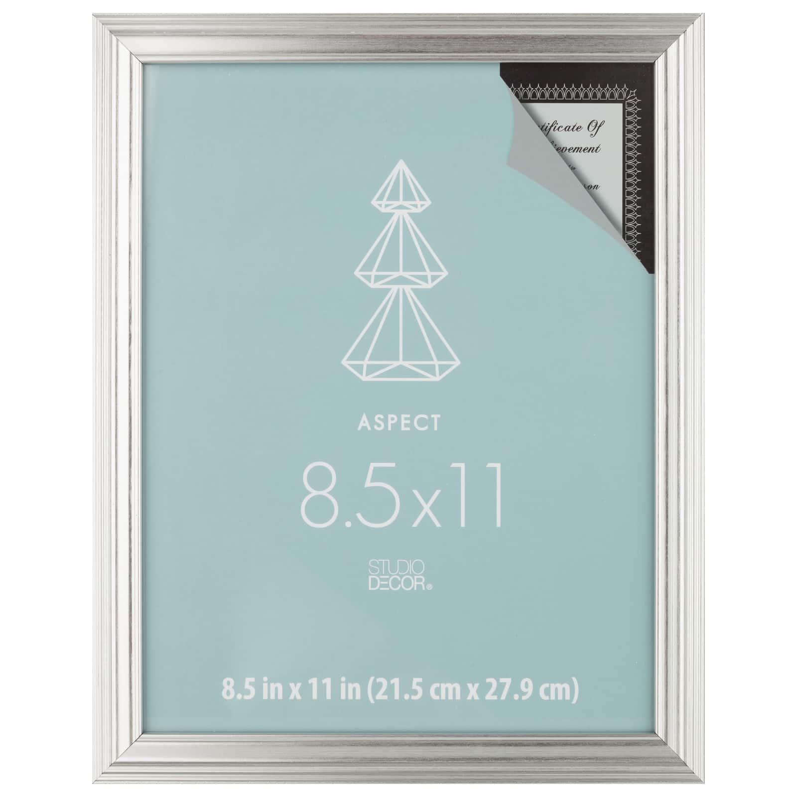 12 Pack: Silver Narrow 8.5" x 11" Frame, Aspect by Studio Décor®