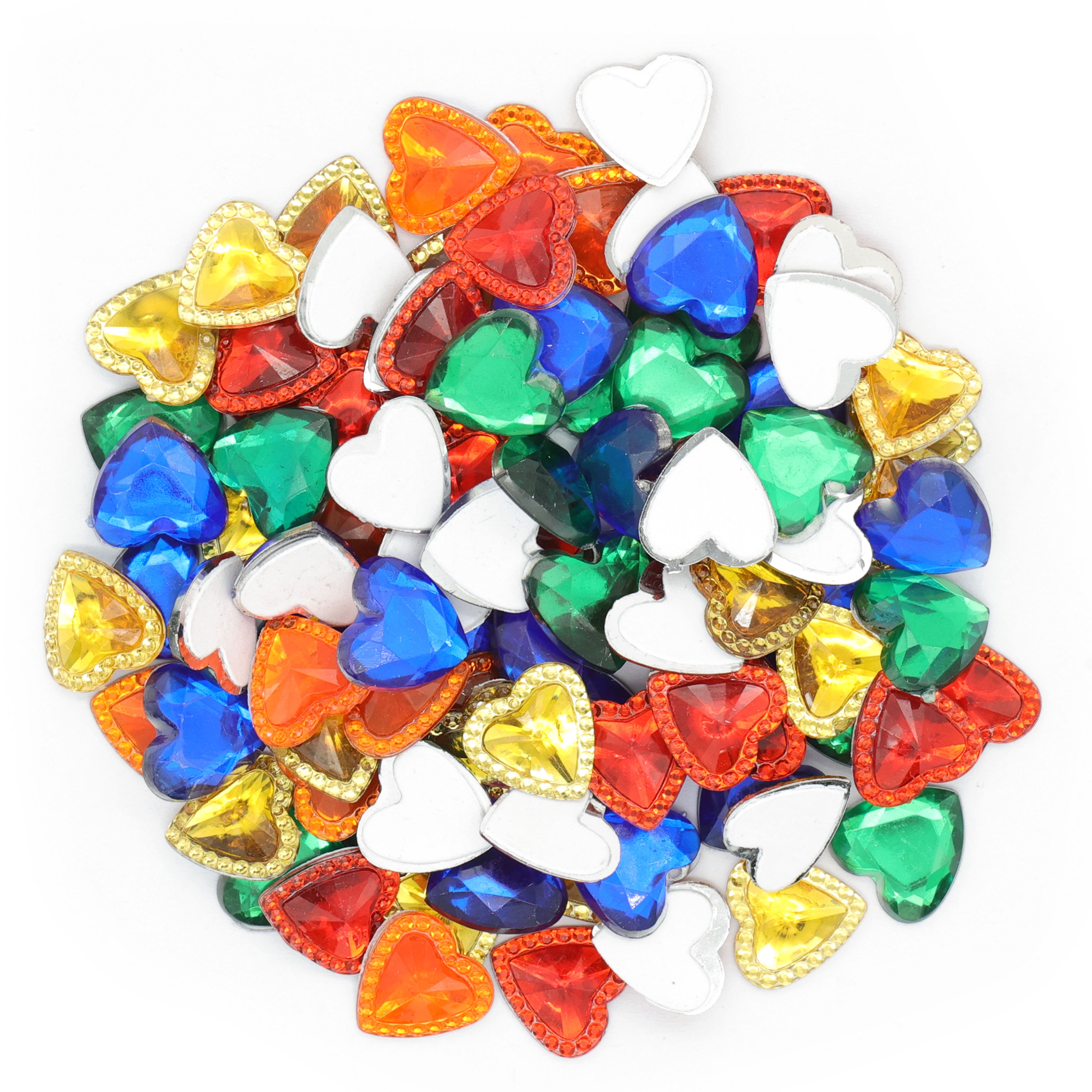 Allstarco Rhinestone Bulk Crafting Gems. Assorted Colors, Shapes, and Sizes - 1 Pound (1 Pack)