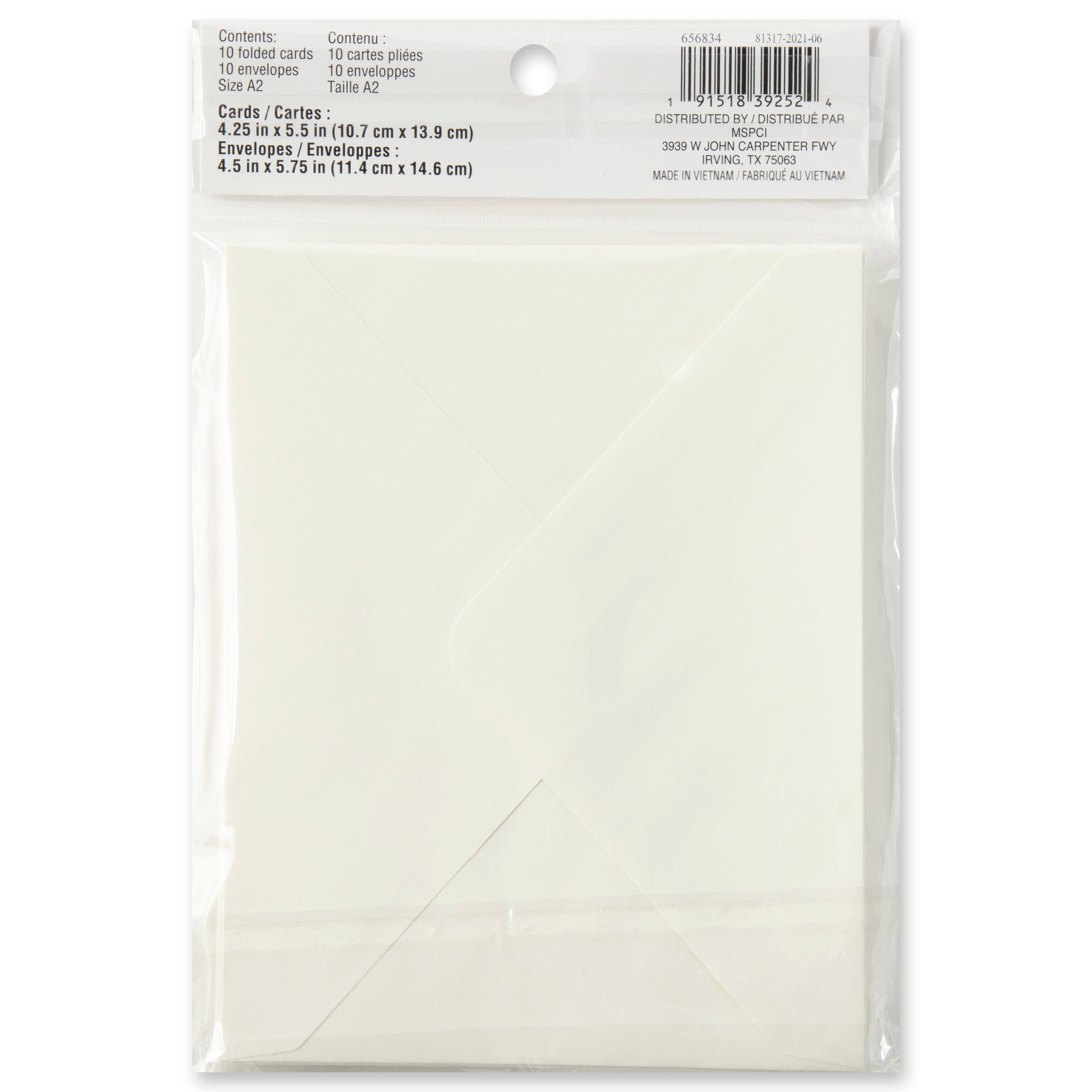 12 Packs: 10 ct. (120 total) 4.25" x 5.5" Ivory Scalloped Cards & Envelopes by Recollections™