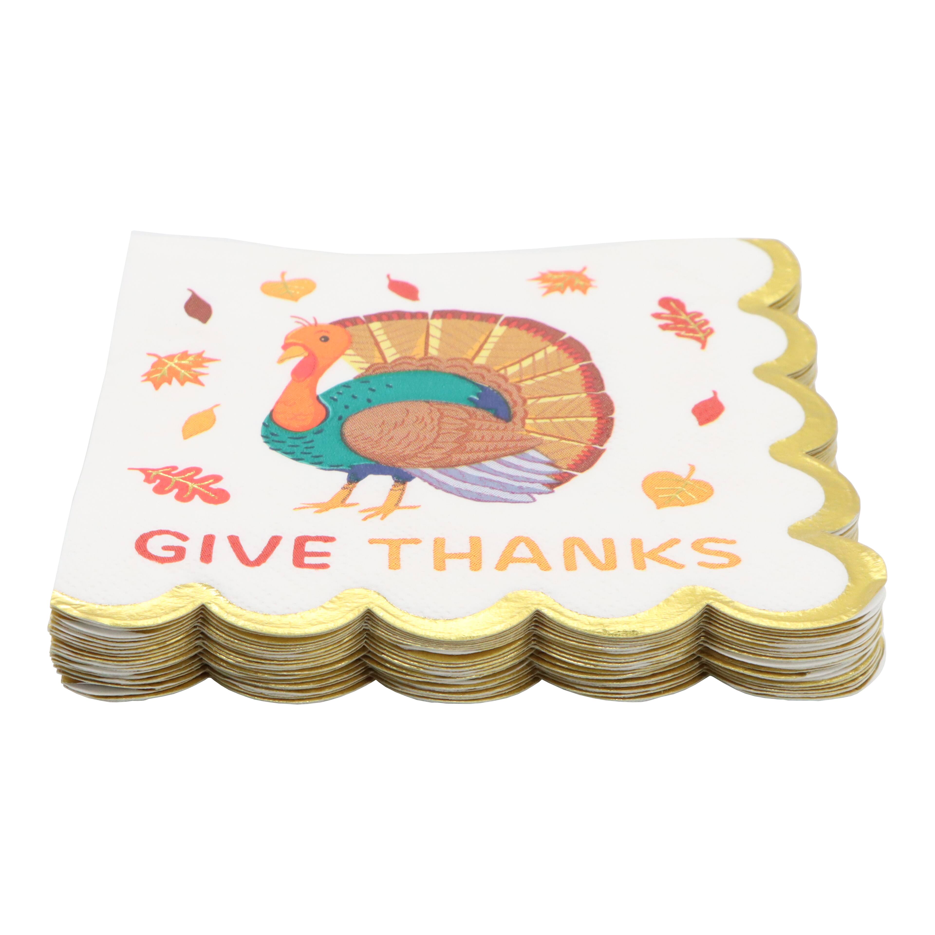 Give Thanks Beverage Napkins, 20ct. by Celebrate It&#x2122;