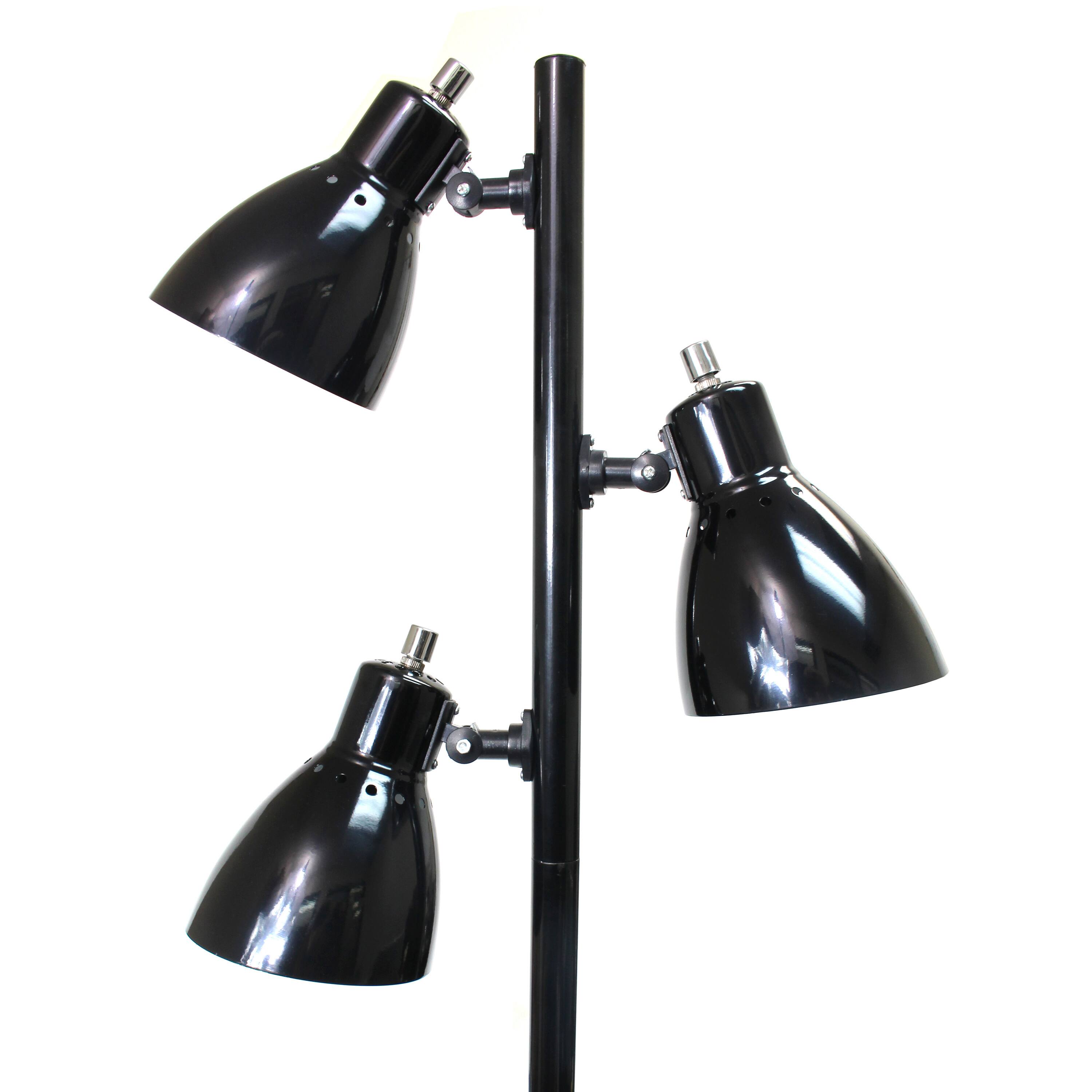 Simple Designs 64&#x22; Metal 3-Light Tree Floor Lamp