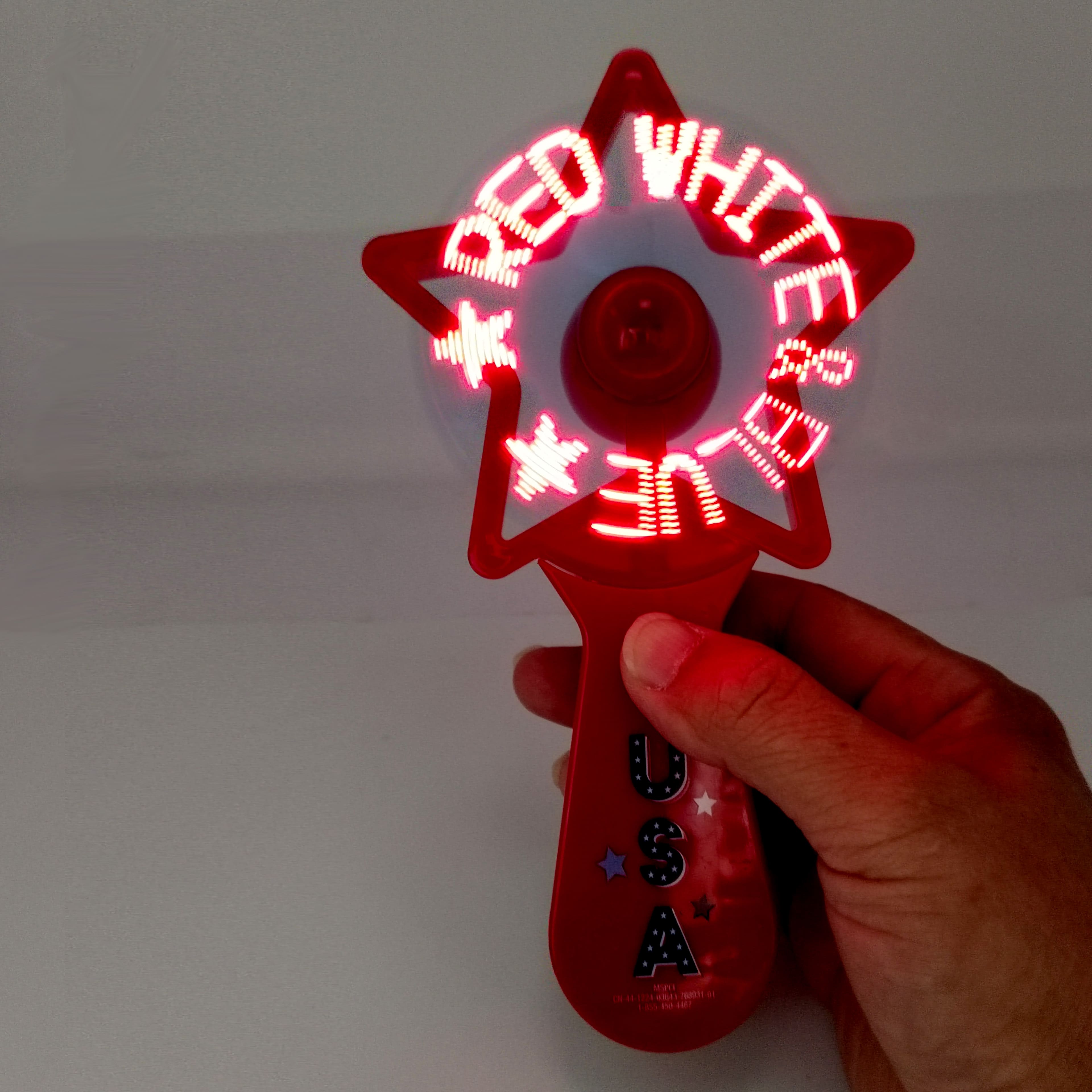 Red Light-Up Message Fan by Creatology&#x2122;