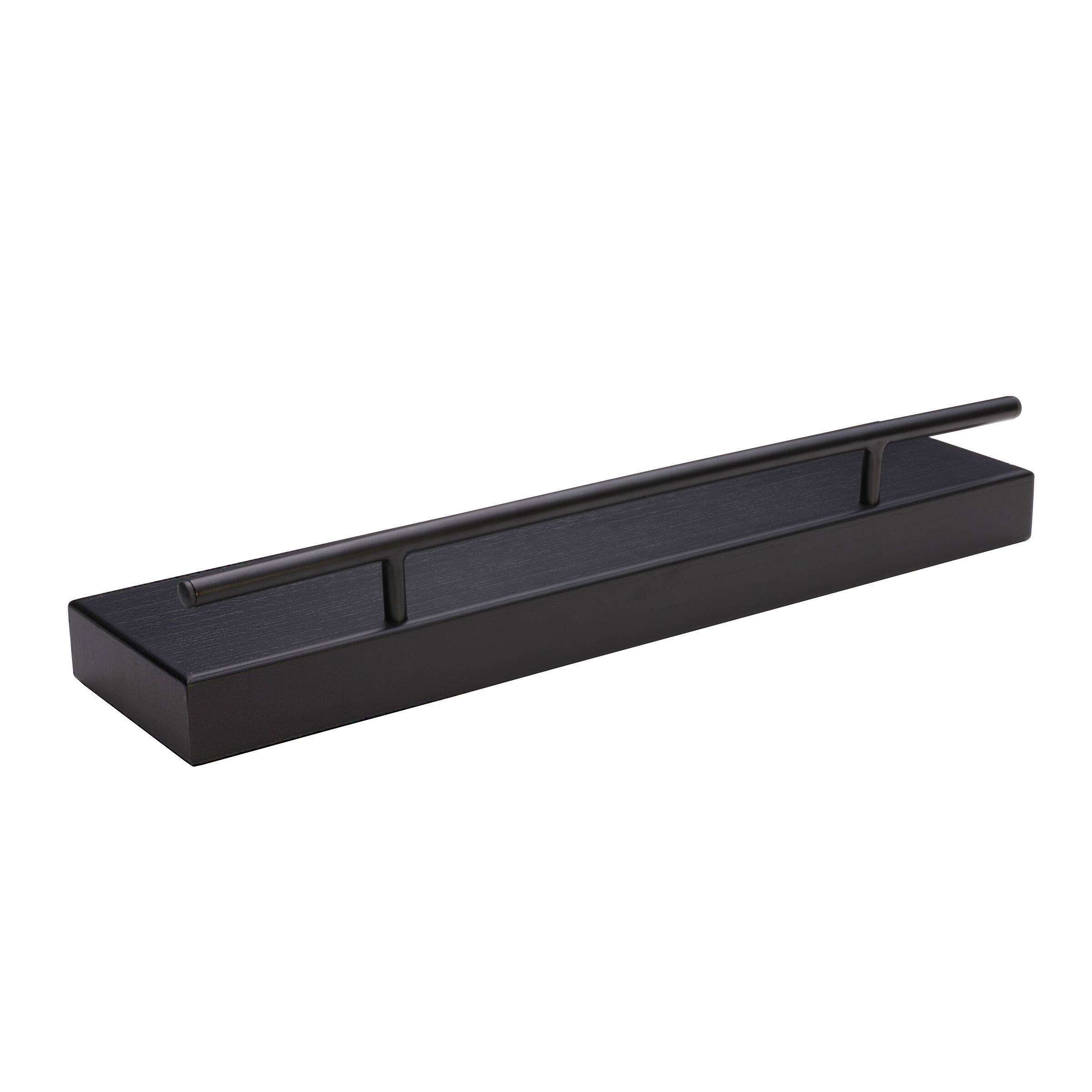 Melannco MDF & Metal Railing 24" Shelf