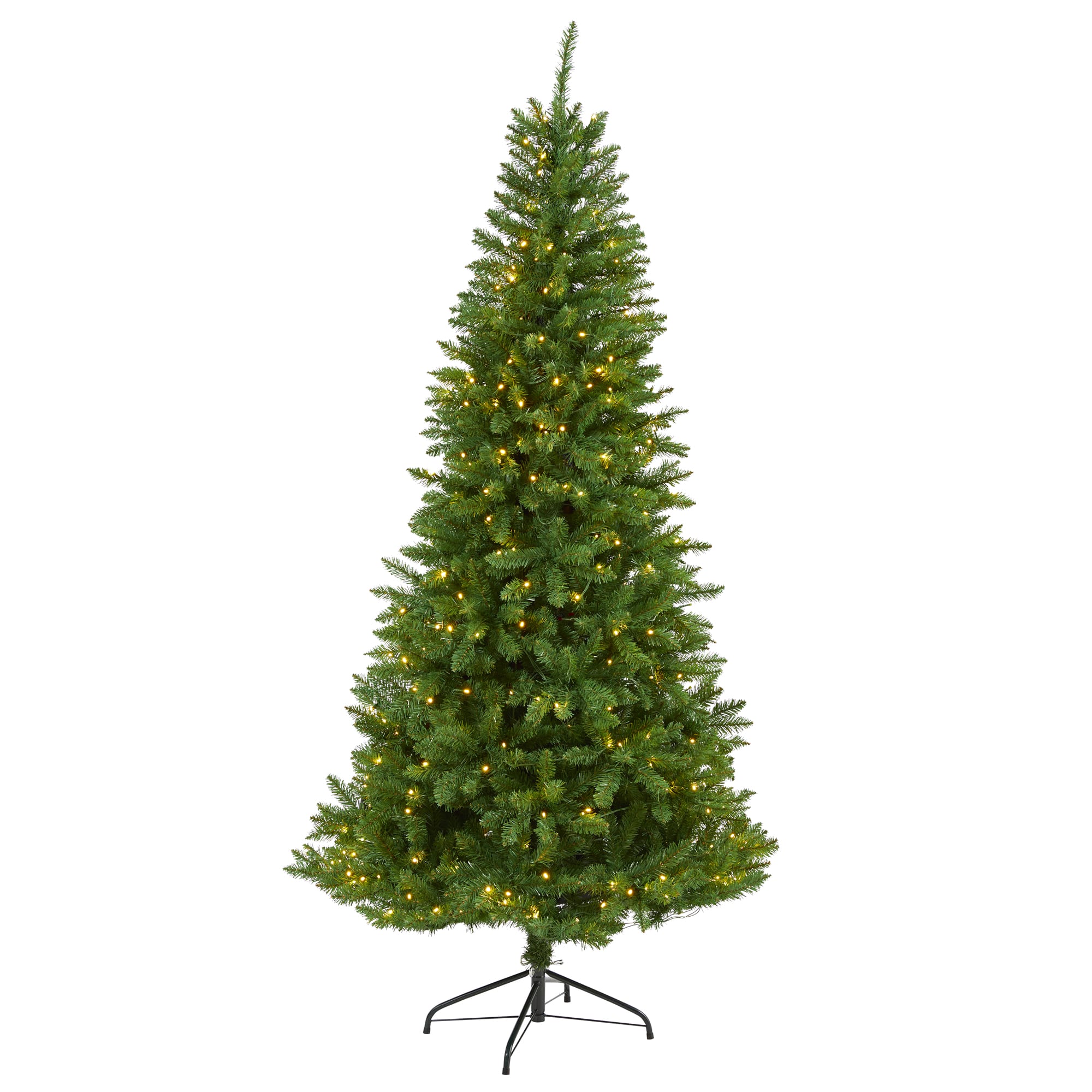 6.5ft. Pre-Lit Green Valley Fir Artificial Christmas Tree with Clear LED Lights