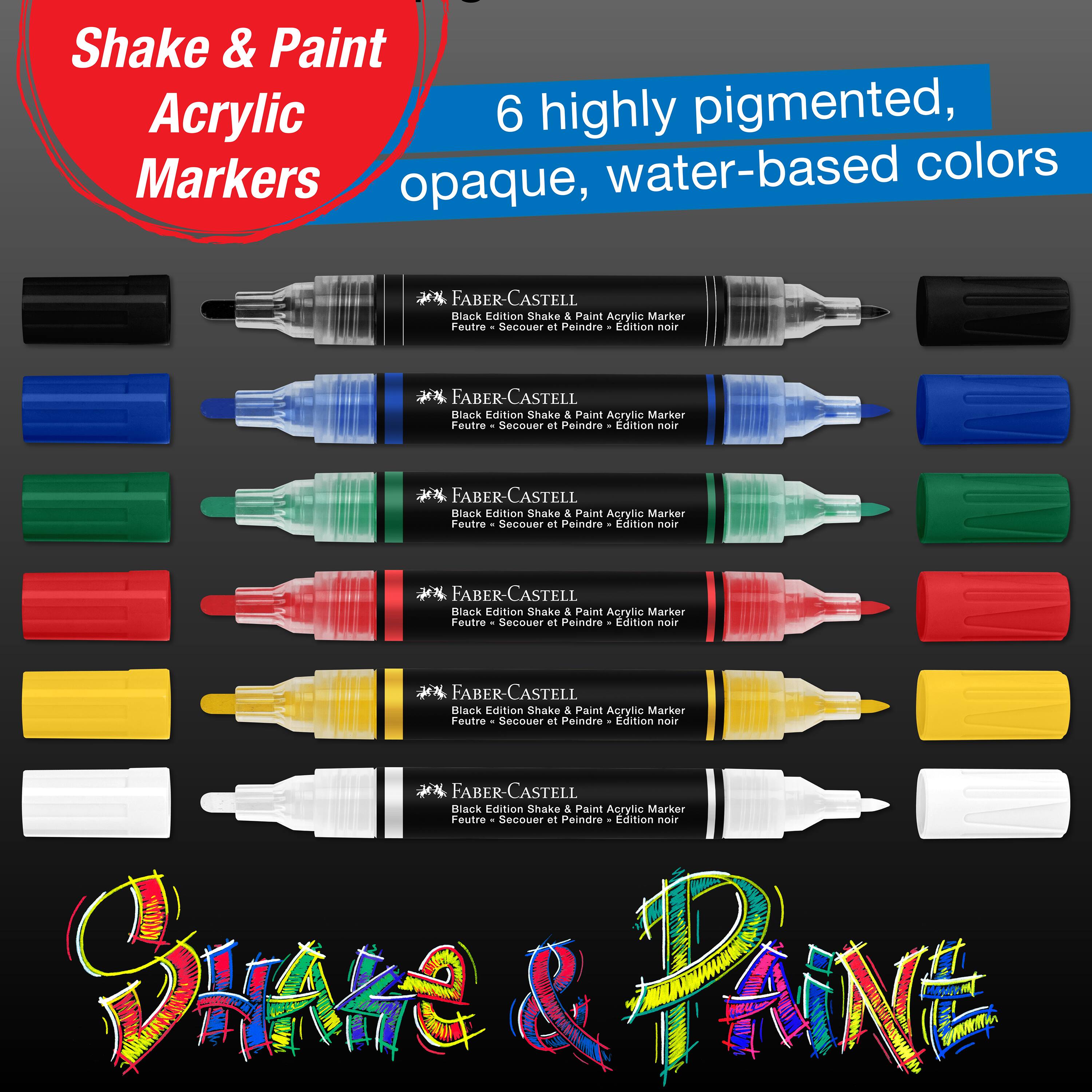 Faber-Castell&#xAE; Black Edition Classic Colors Shake &#x26; Paint Markers