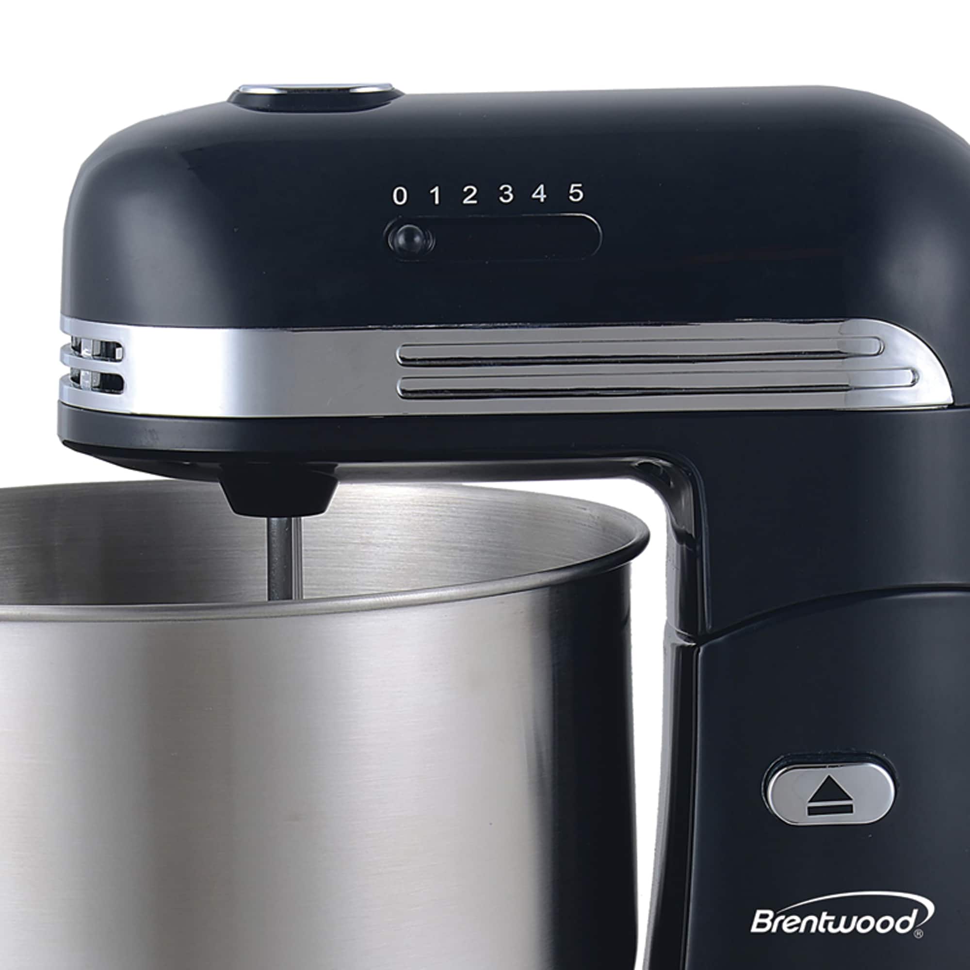 Brentwood 5-Speed Black Stand Mixer with 3qt. Stainless Steel Mixing Bowl
