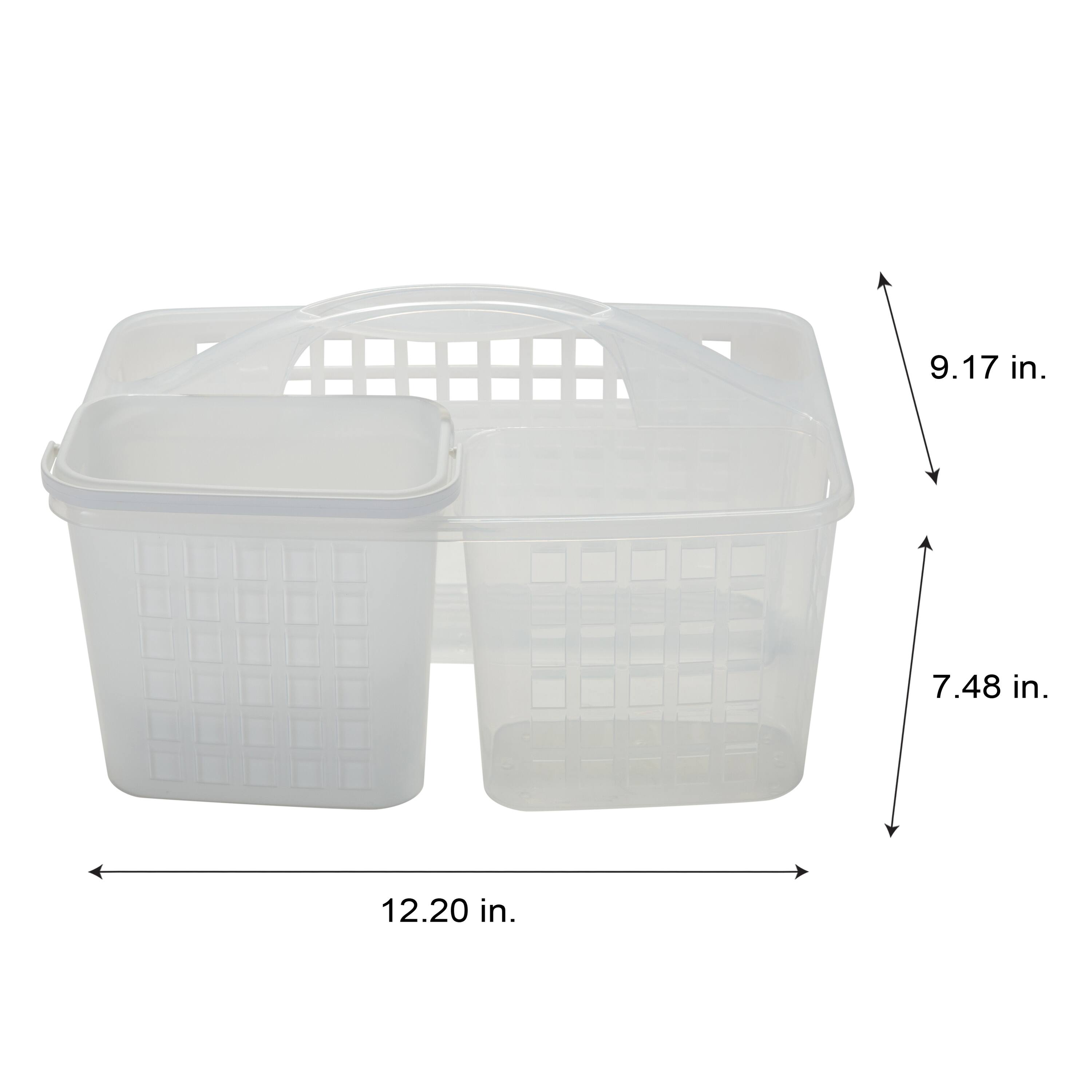 Bath Bliss White 2-in-1 Portable Bath Tote