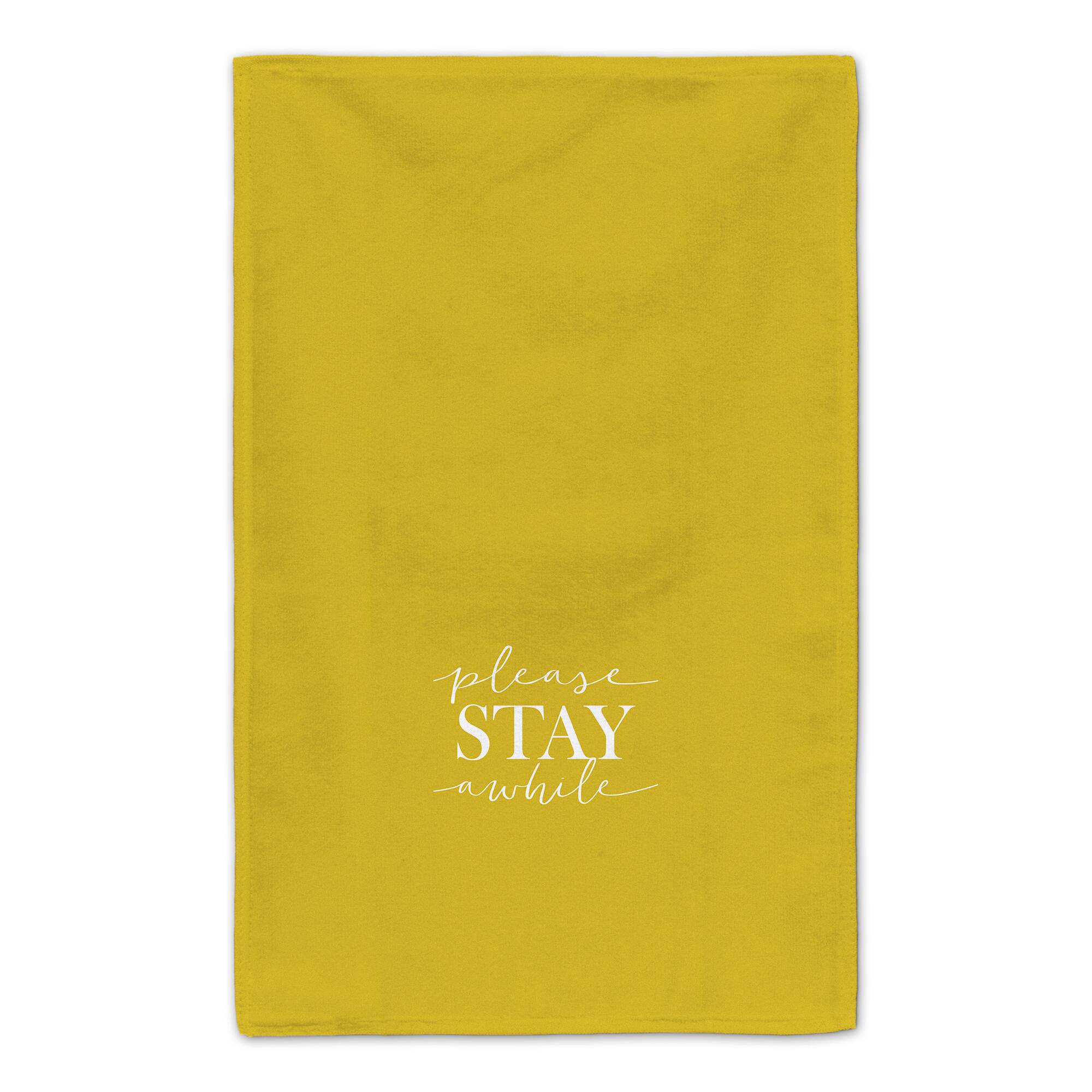 Please Stay Awhile 16" x 25" Tea Towel Set of 2