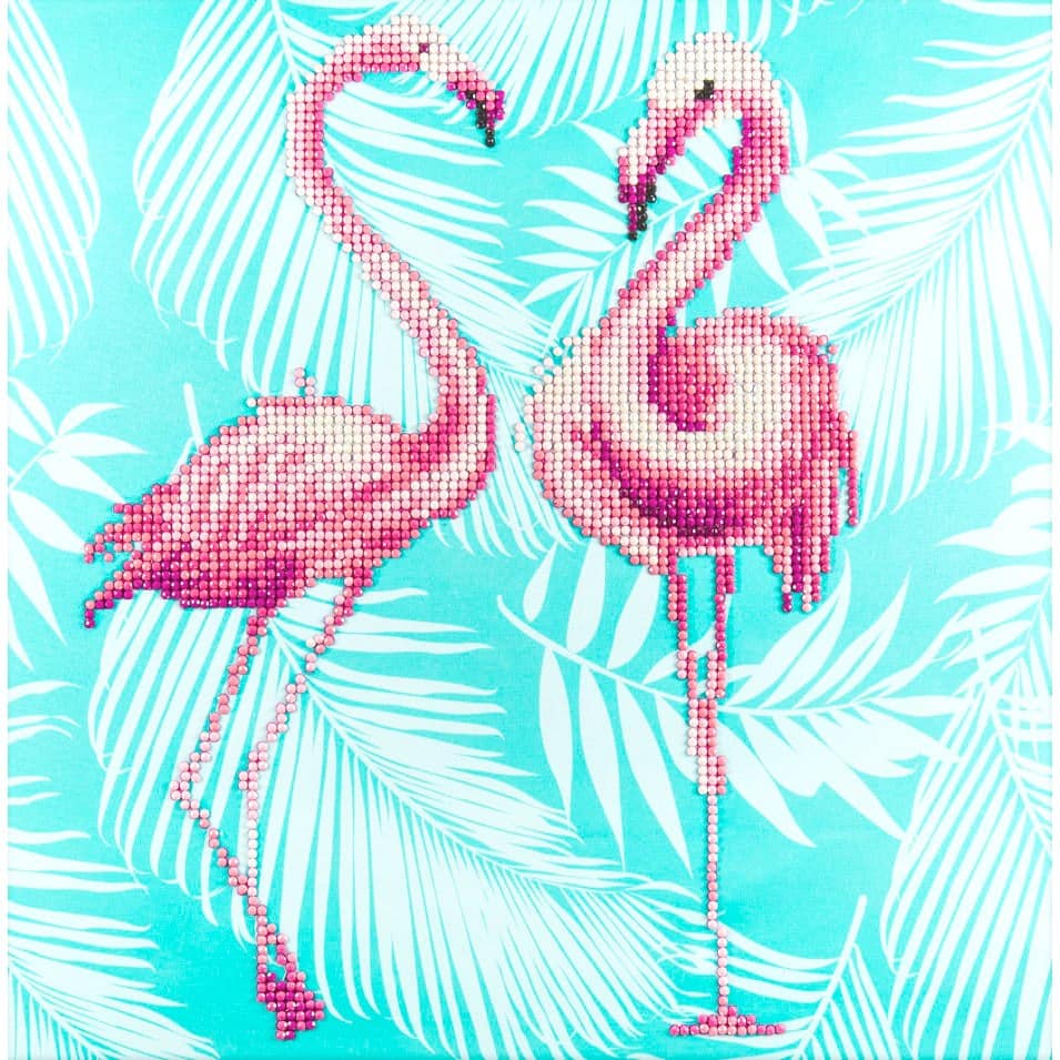 Diamond Art Intermediate Flamingo Duo Kit
