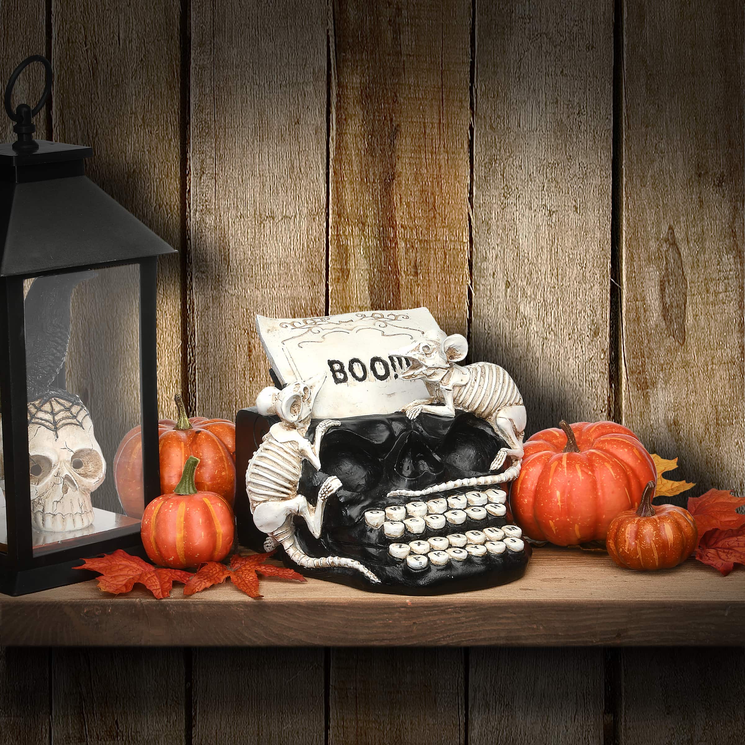 8&#x22; Skull Typewriter with Rats