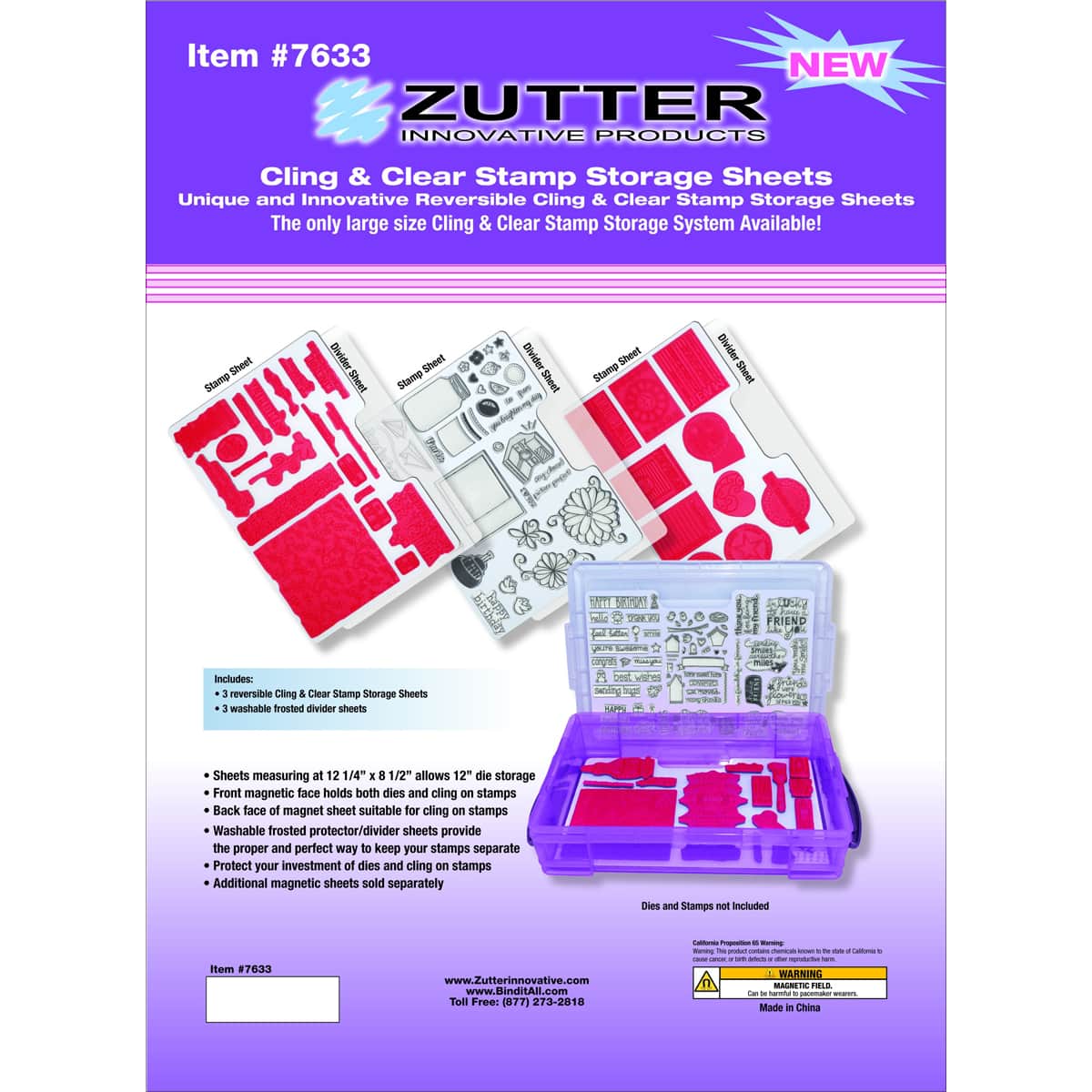 Zutter Cling &#x26; Clear Stamp Storage System Refills