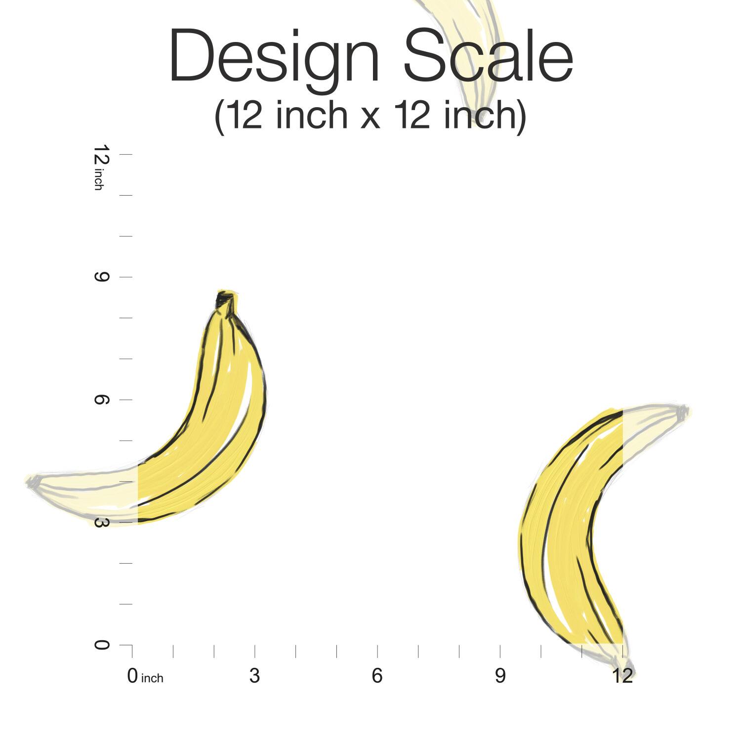 RoomMates Mr. Kate Banana Print Peel &#x26; Stick Wallpaper