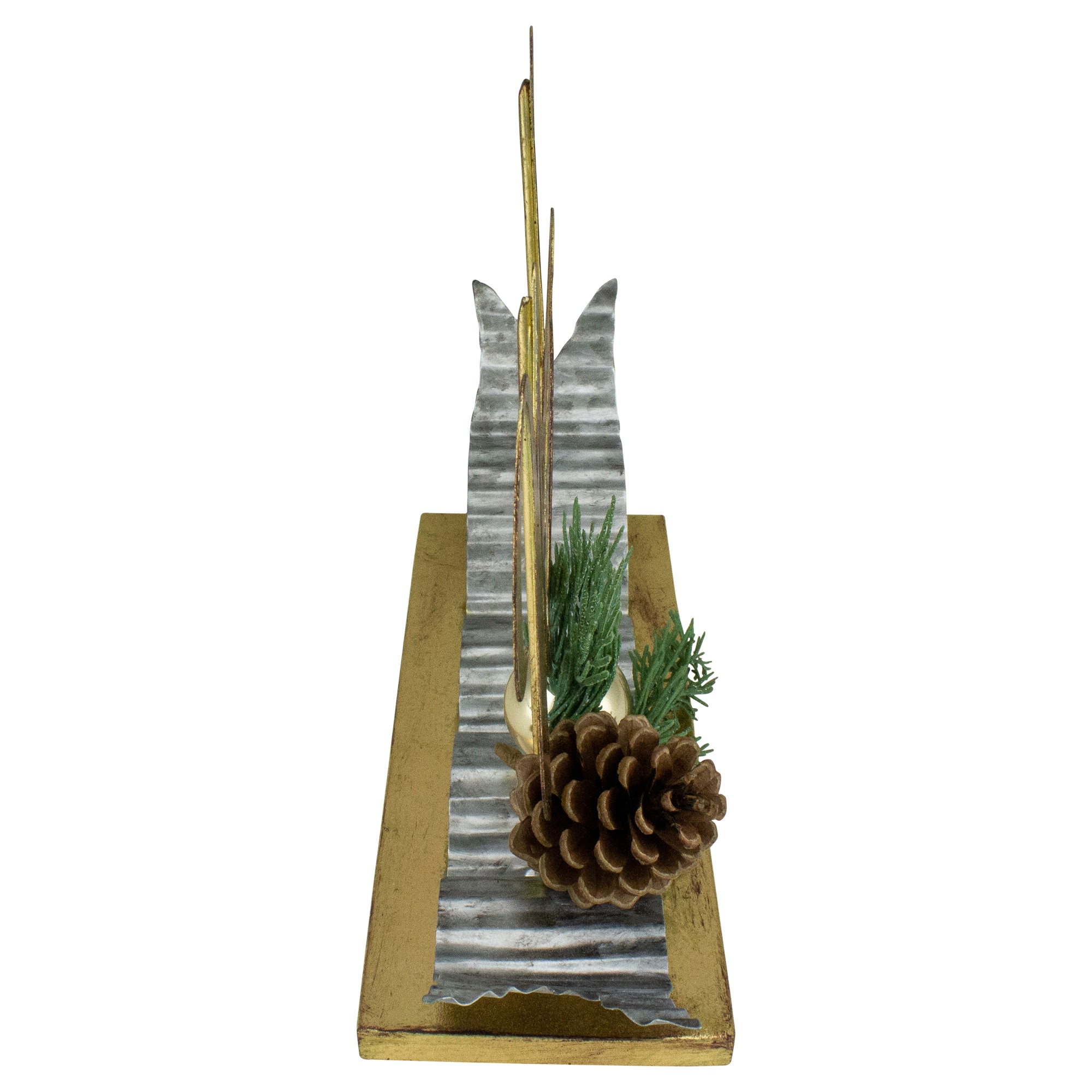 11&#x22; Pine &#x26; Pinecone NOEL Tabletop Christmas D&#xE9;cor