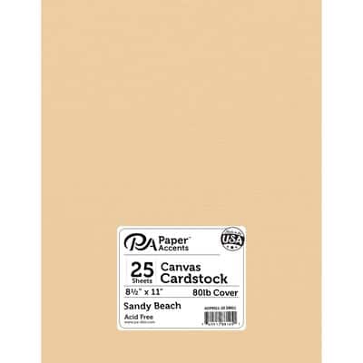 Brown Kraft Cardstock Paper - 80lb (216gsm) Cover - 8.5 x 11 - 25