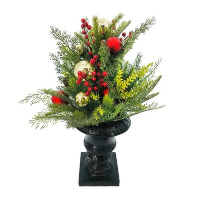 30 Pre-lit Decorative Collection Artificial Christmas White Pine