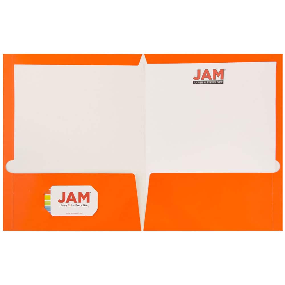 JAM Paper Laminated 2-Pocket Glossy Folders, 6ct.