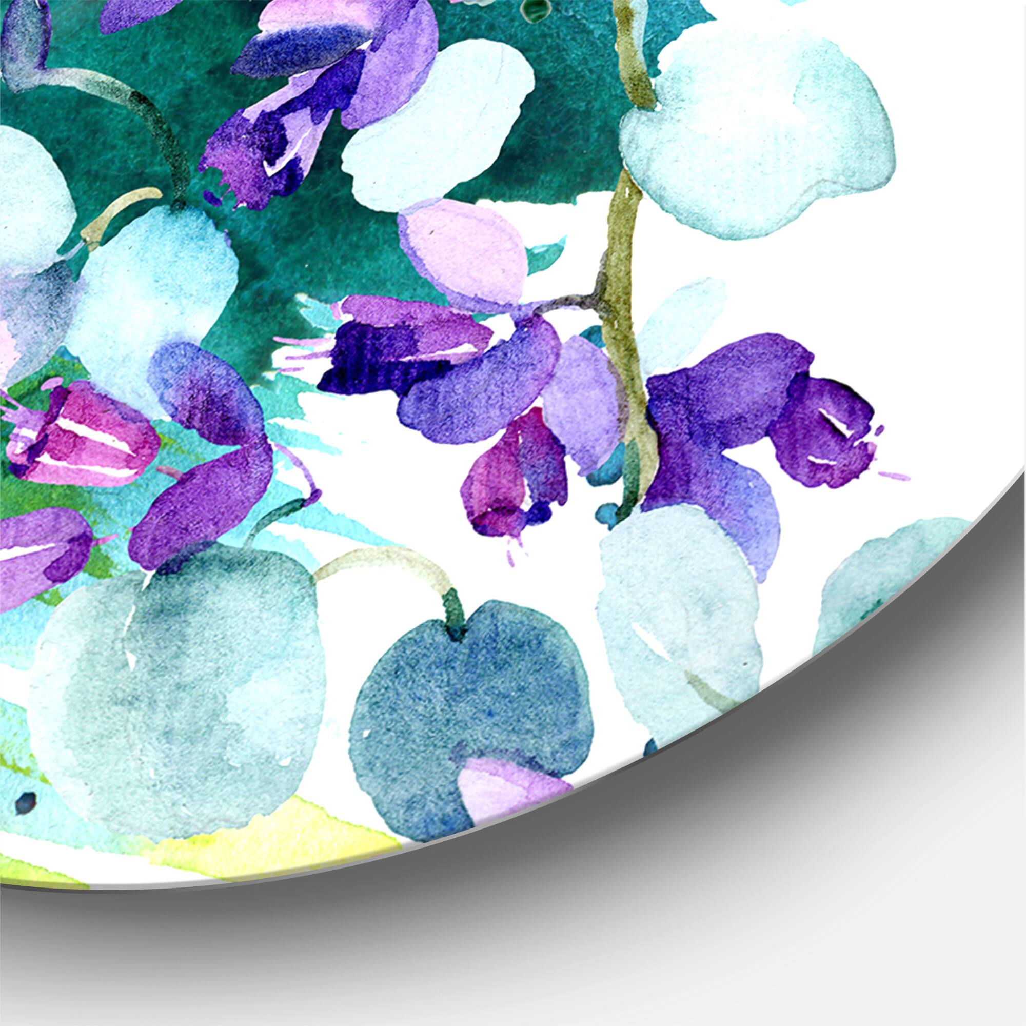 Designart - Bouquet of Wildflowers and Sunflowers - Farmhouse Metal Circle Wall Art