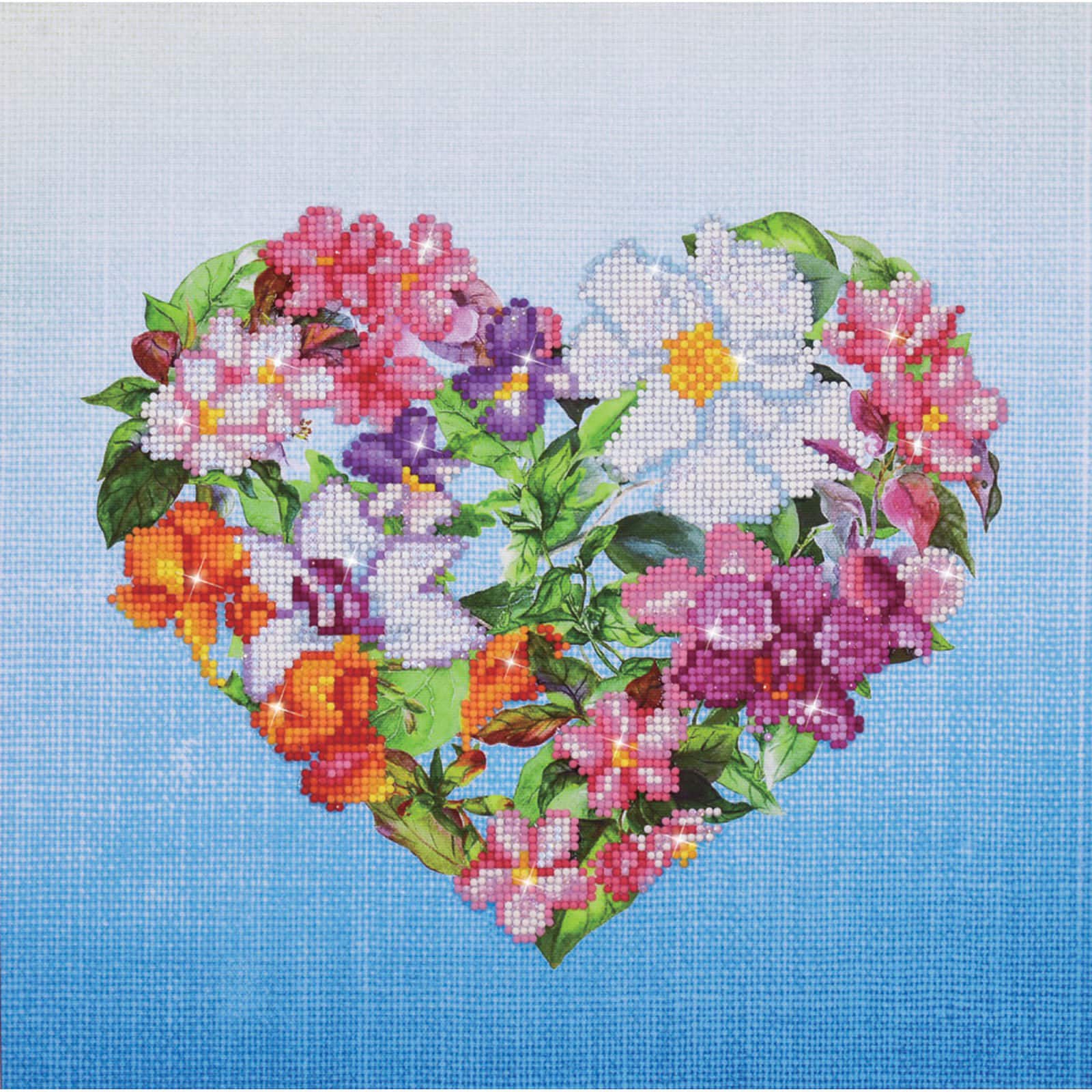 Diamond Dotz® Intermediate Level Flower Heart Diamond Painting Kit