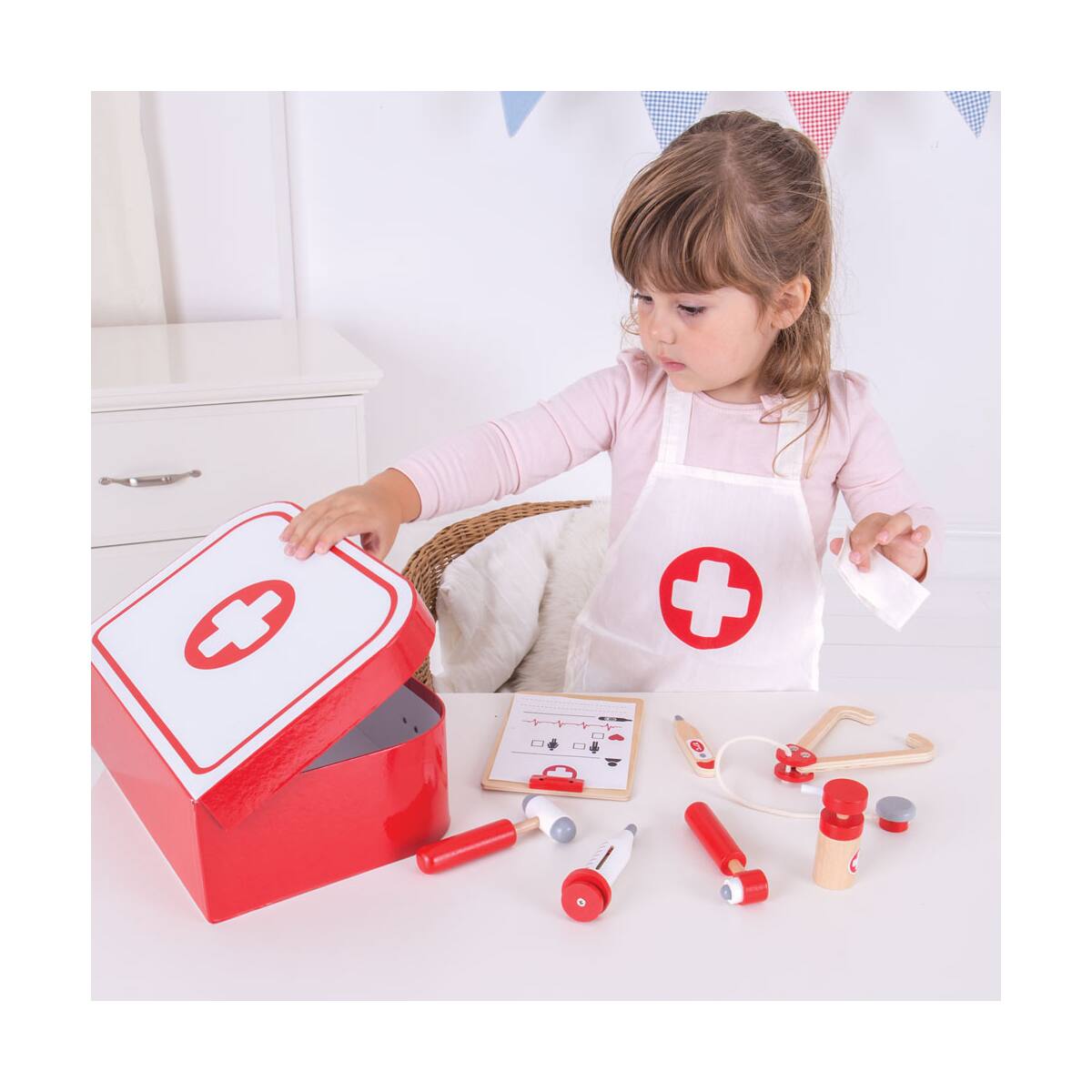 Wooden Doctor&#x27;s Kit