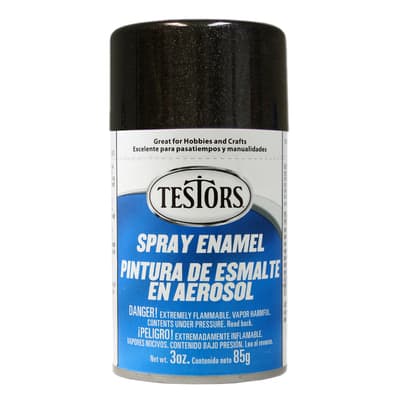 Testors Black Flat Enamel Paint Spray - 3 oz