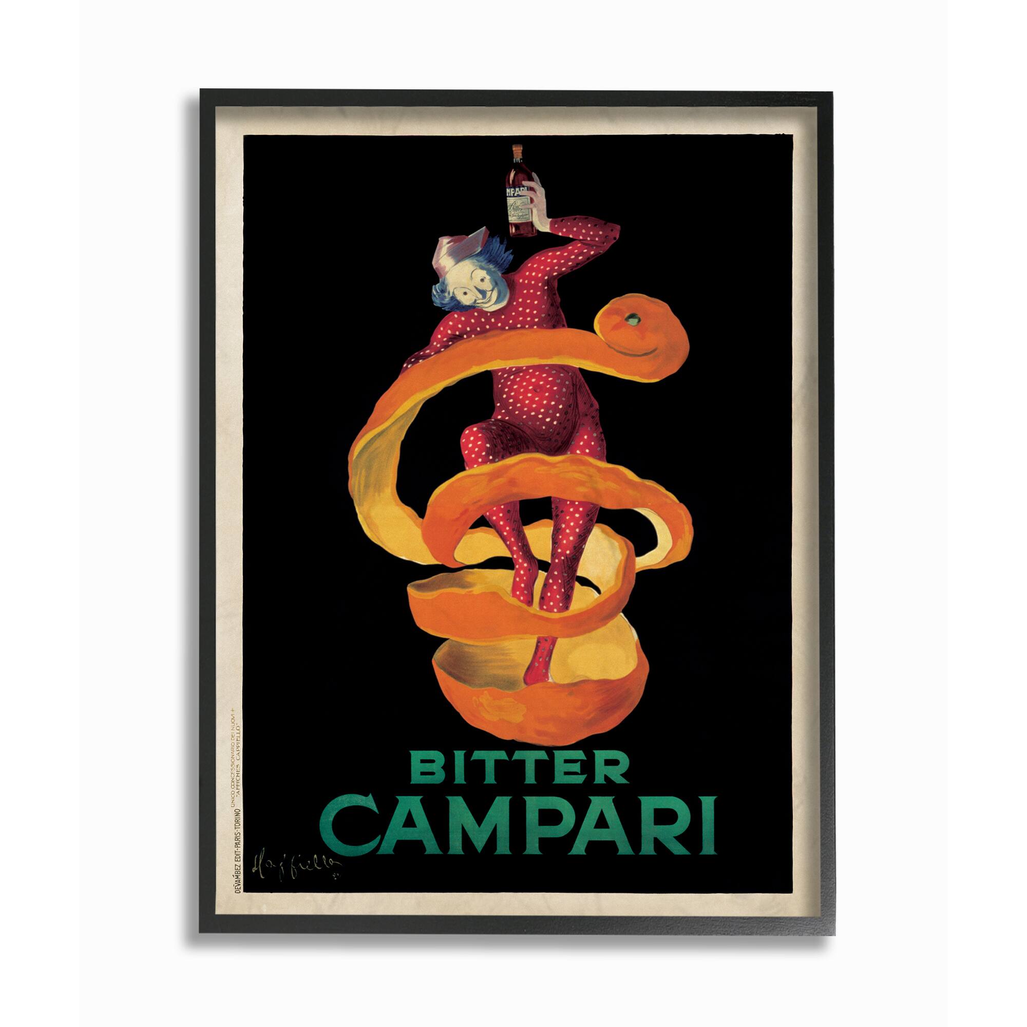Stupell Industries Bitter Campari Black Framed Wall Art