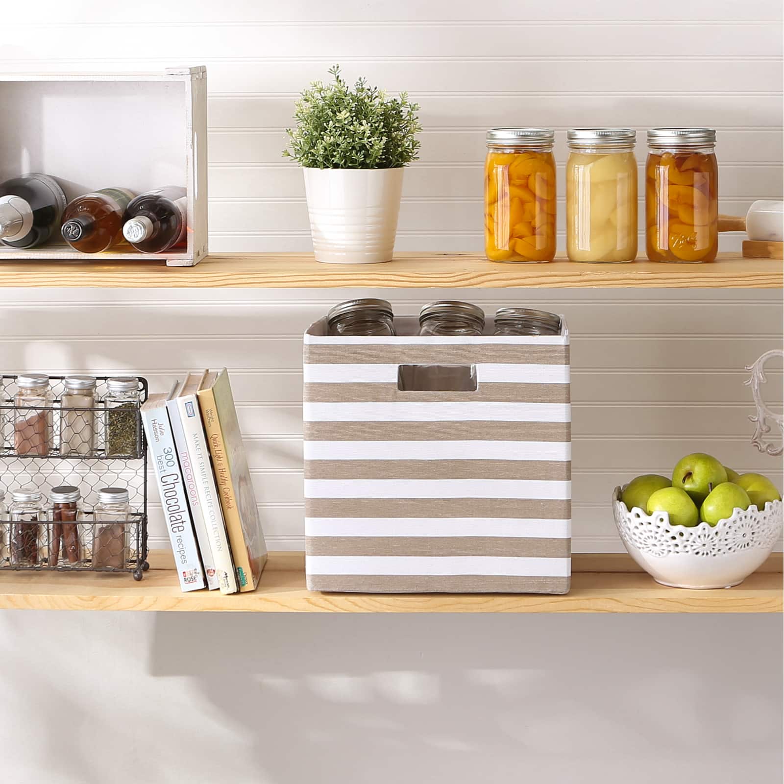 DII&#xAE; Striped Square Storage Cube