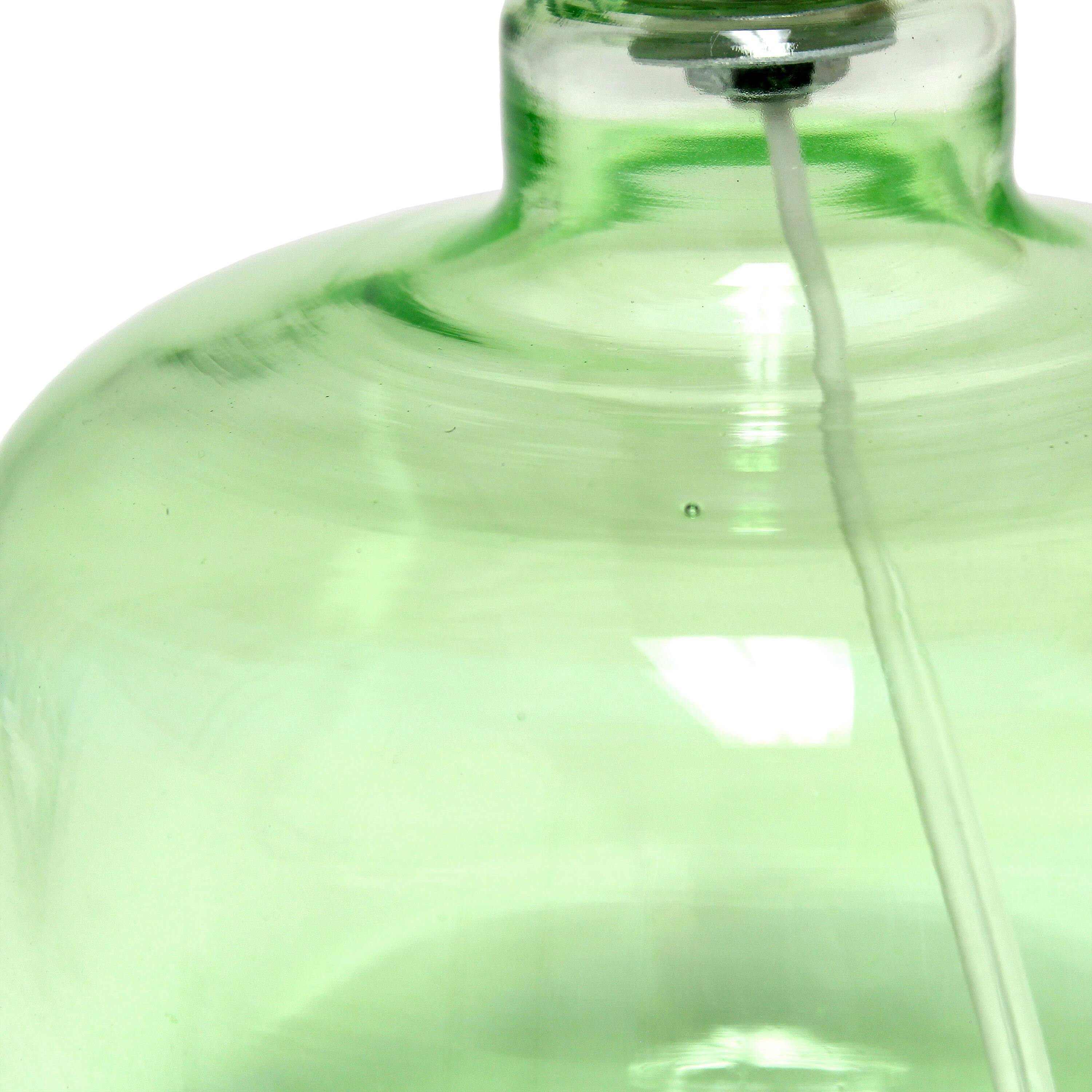 Simple Designs Green & White Glass Table Lamp