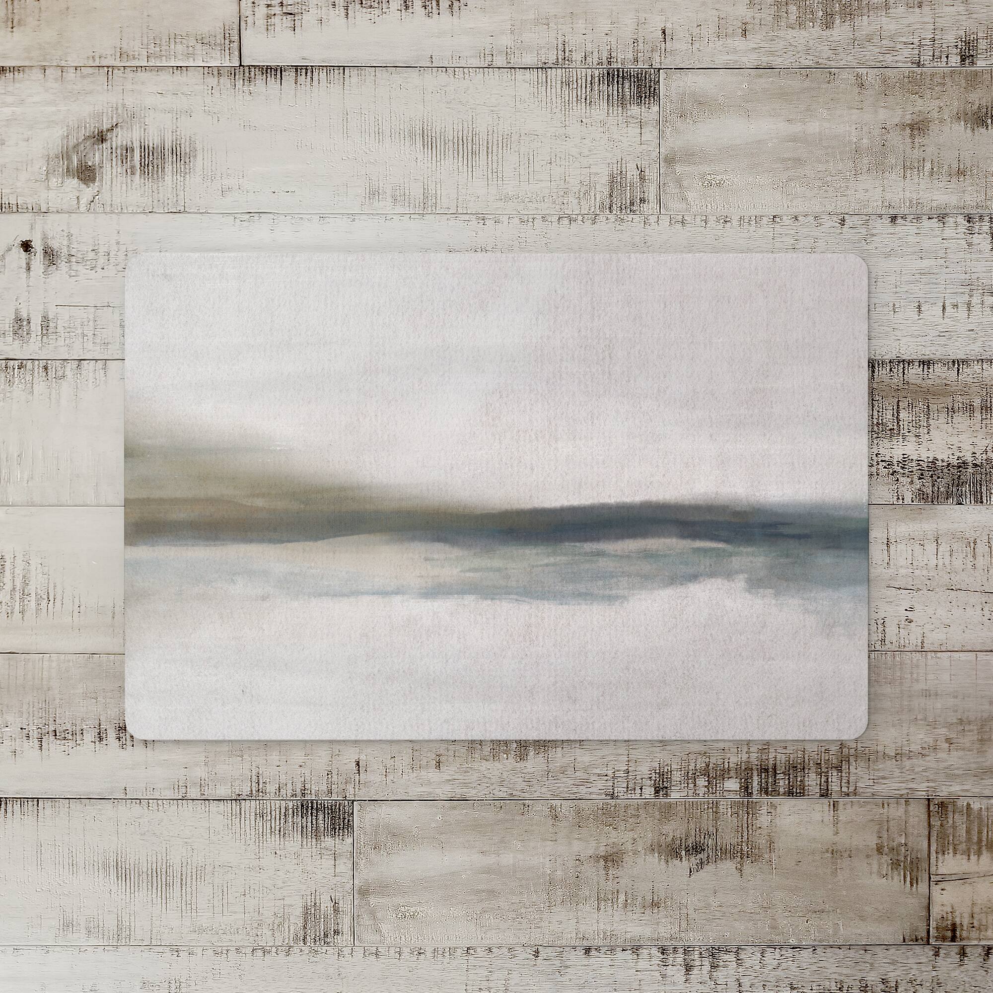 18" x 27" Cloudy Moody Toned Abstract Floor Mat