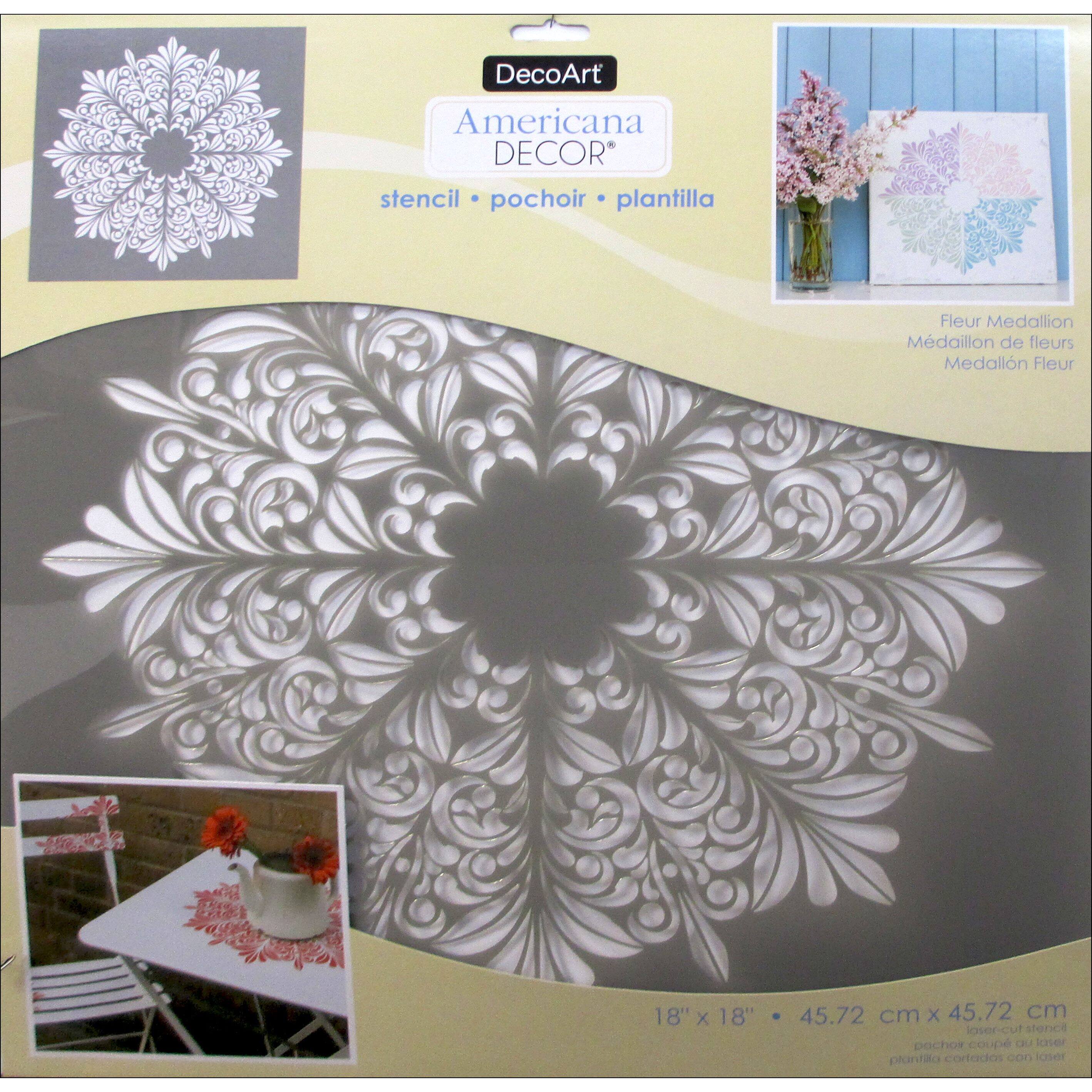 DecoArt Americana Fleur Medallion Dcor Stencil By Deco Art