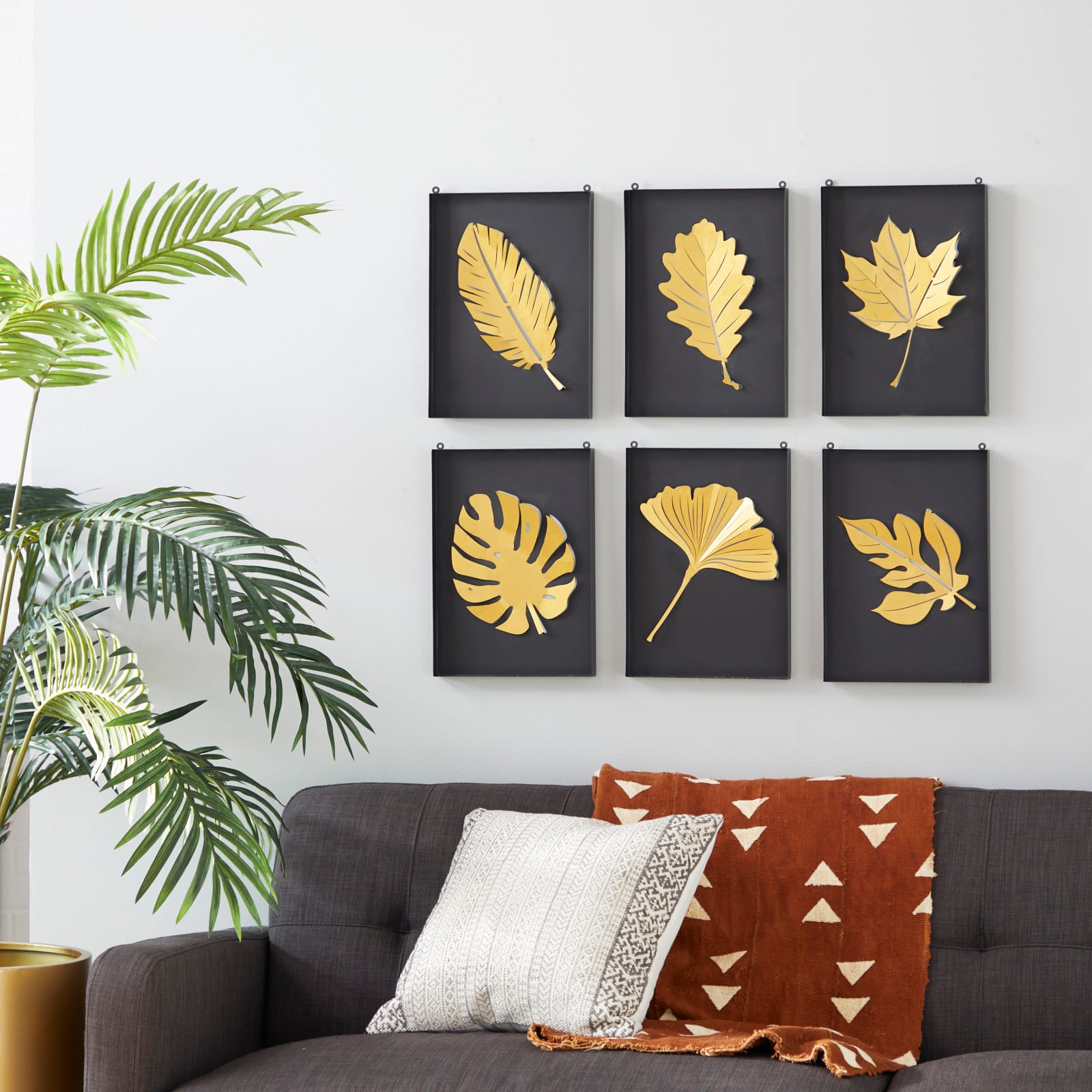 Black Contemporary Metal Wall D&#xE9;cor Set