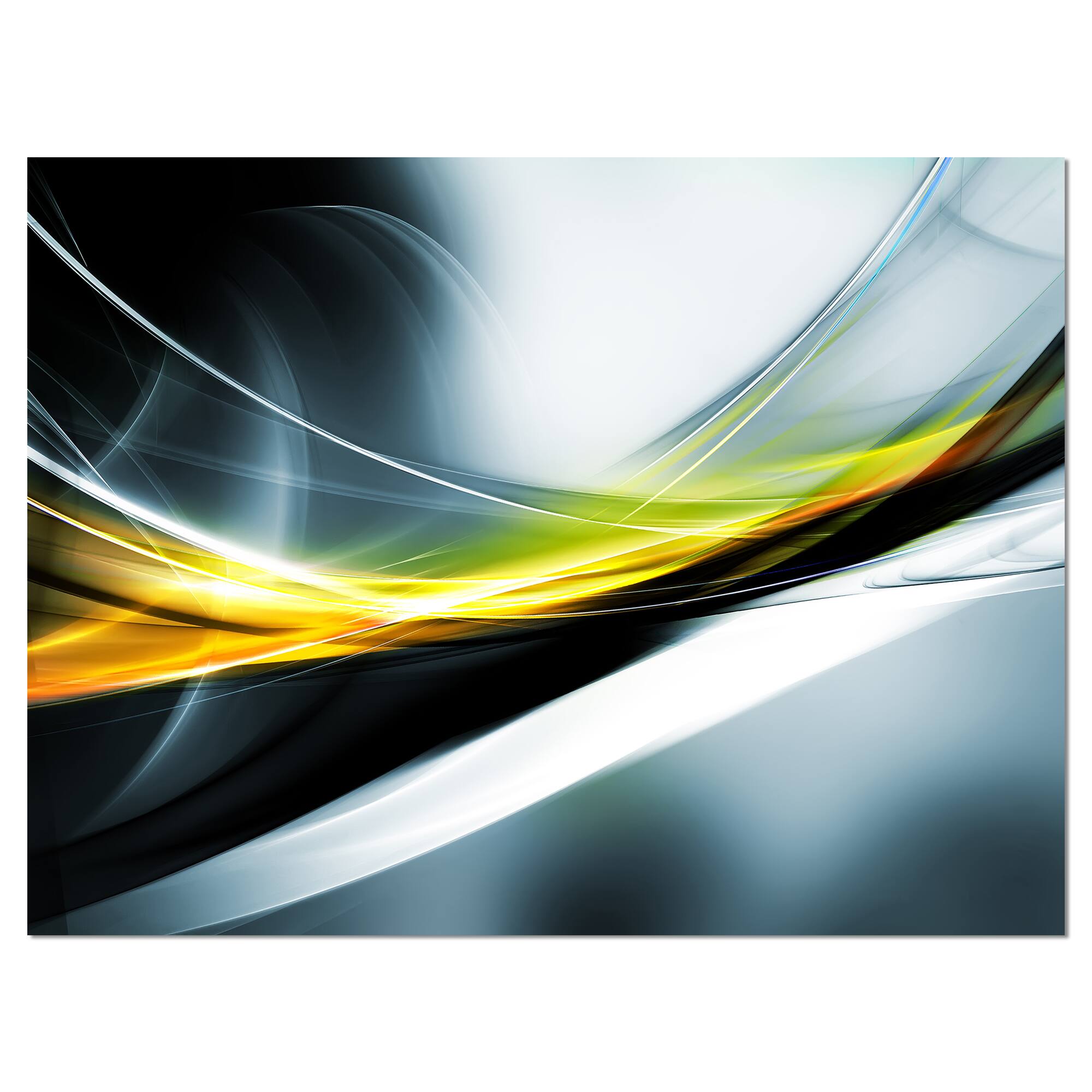 Designart - Glittering Yellow Pattern - Abstract Canvas art print