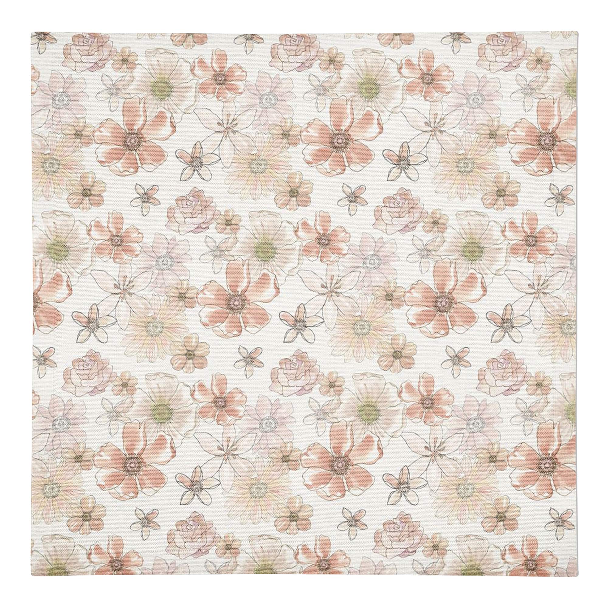 Watercolor Florals Cotton Twill Napkin