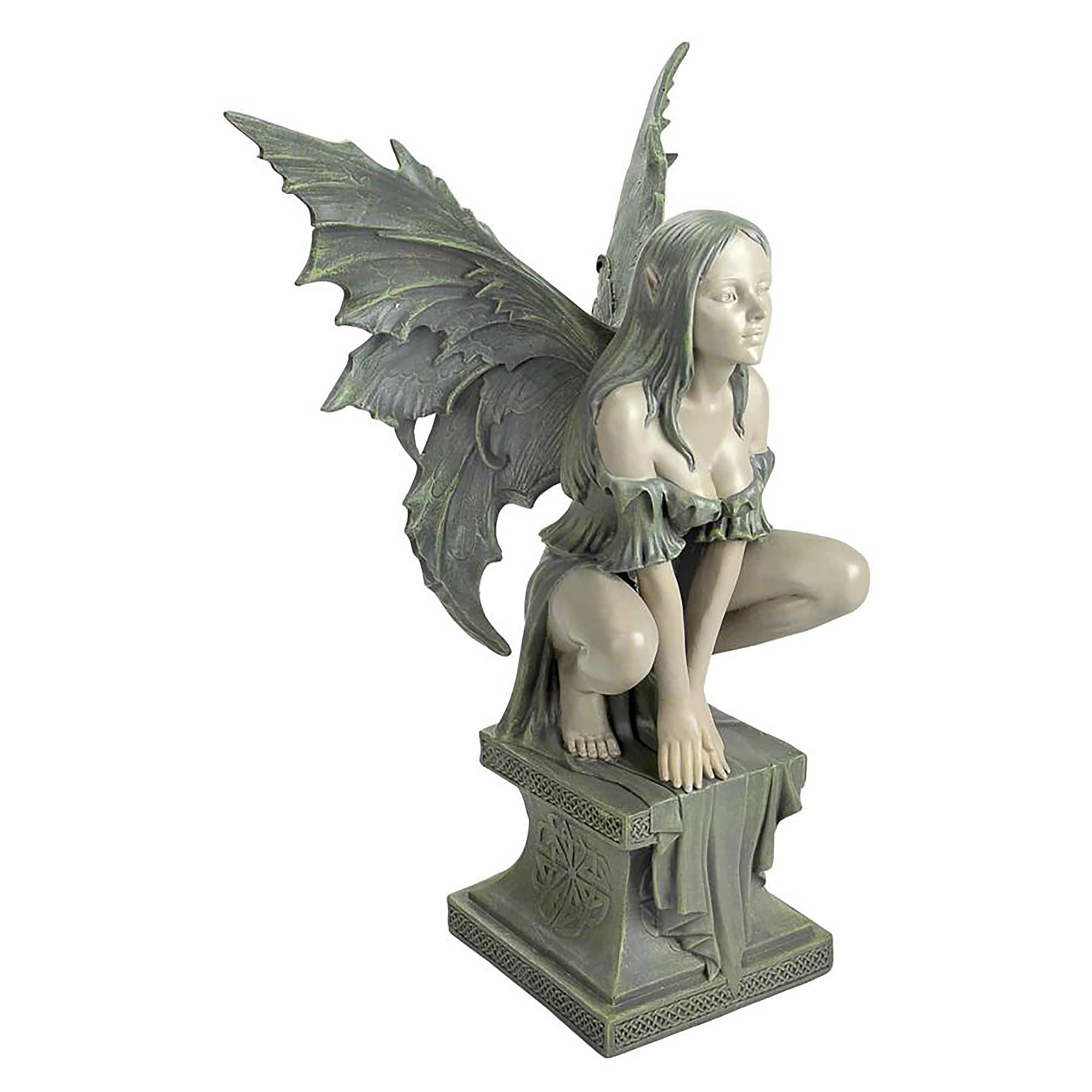 Design Toscano&#xAE; 17&#x22; Large Celtic Fairy&#x27;s Perilous Perch Garden Statue