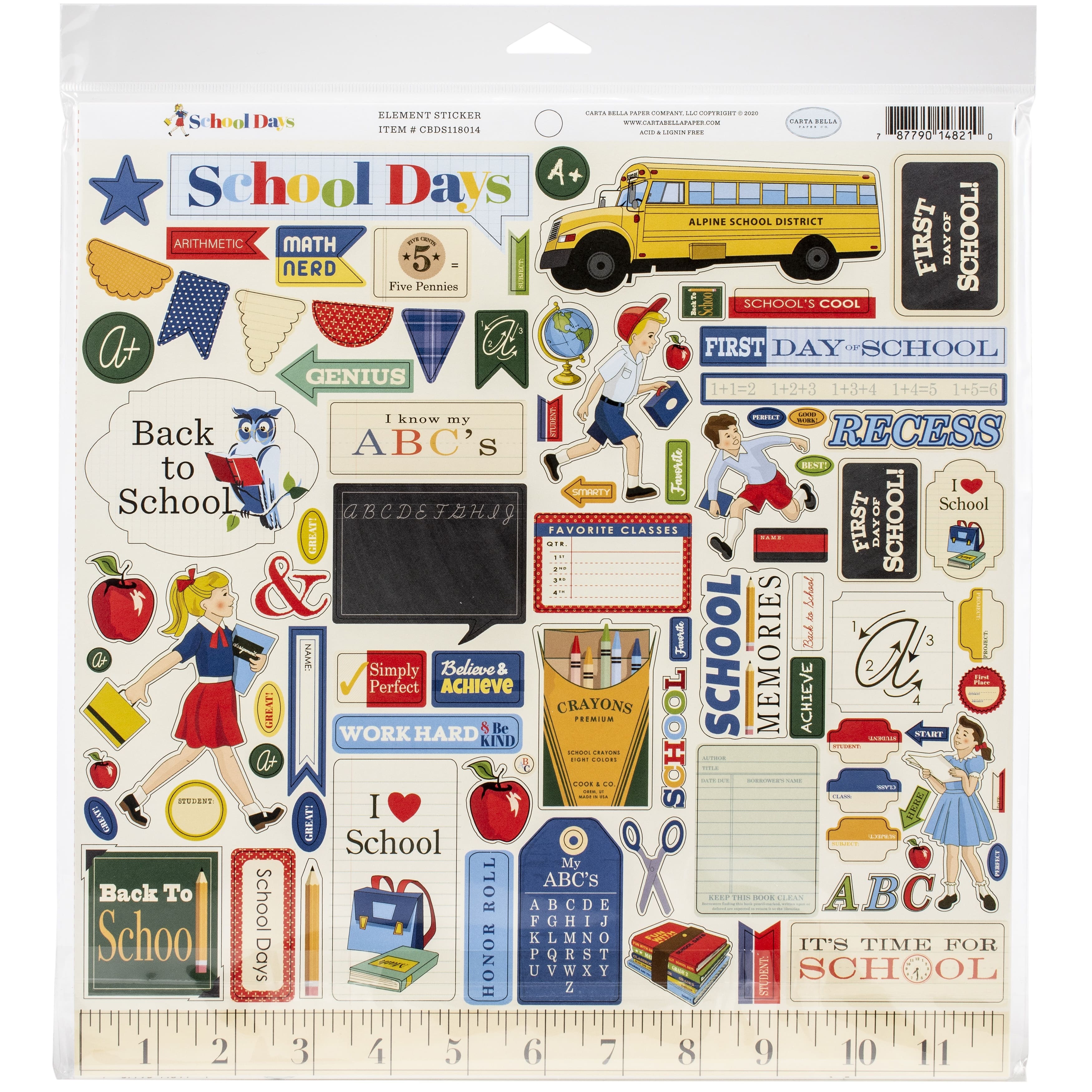 Carta Bella Paper Co. School Days Collection Kit, 12&#x22; x 12&#x22;