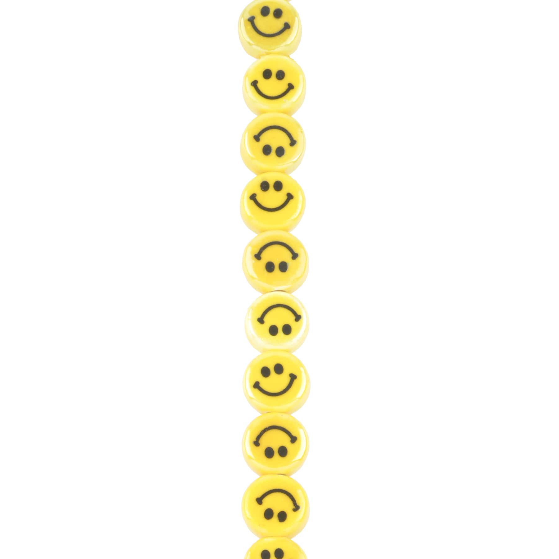 10mm Acrylic Smiley Face Beads, Yellow Smileys, Acrylic Jewelry Beads,  Beads for Kids, Craft Beads, Smiley Face Beads 100 Beads per Pack 