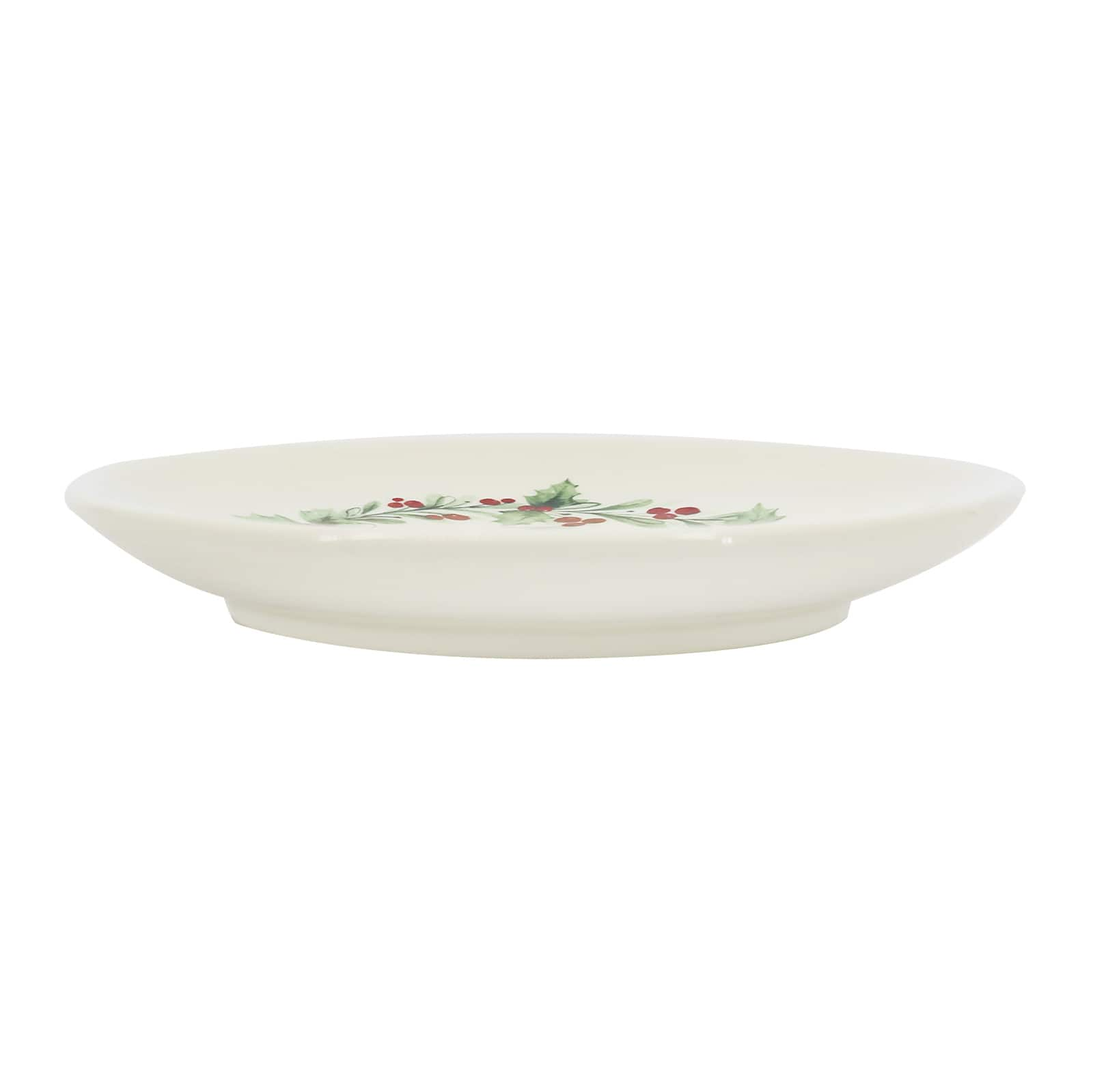 Assorted 6.5&#x22; White Ceramic Christmas Plate by Ashland&#xAE;