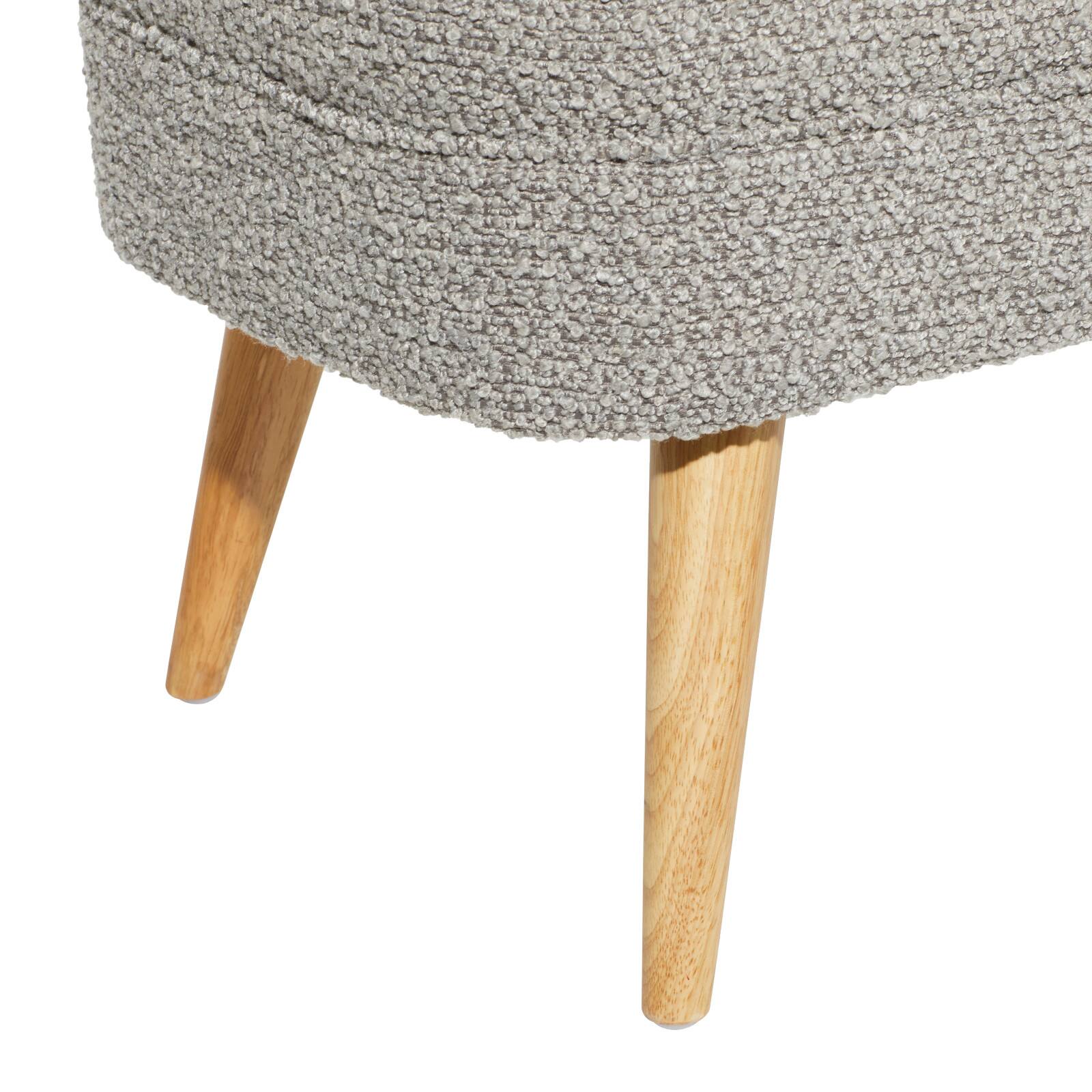 40" Contemporary Polyester & Wood Storage Bench