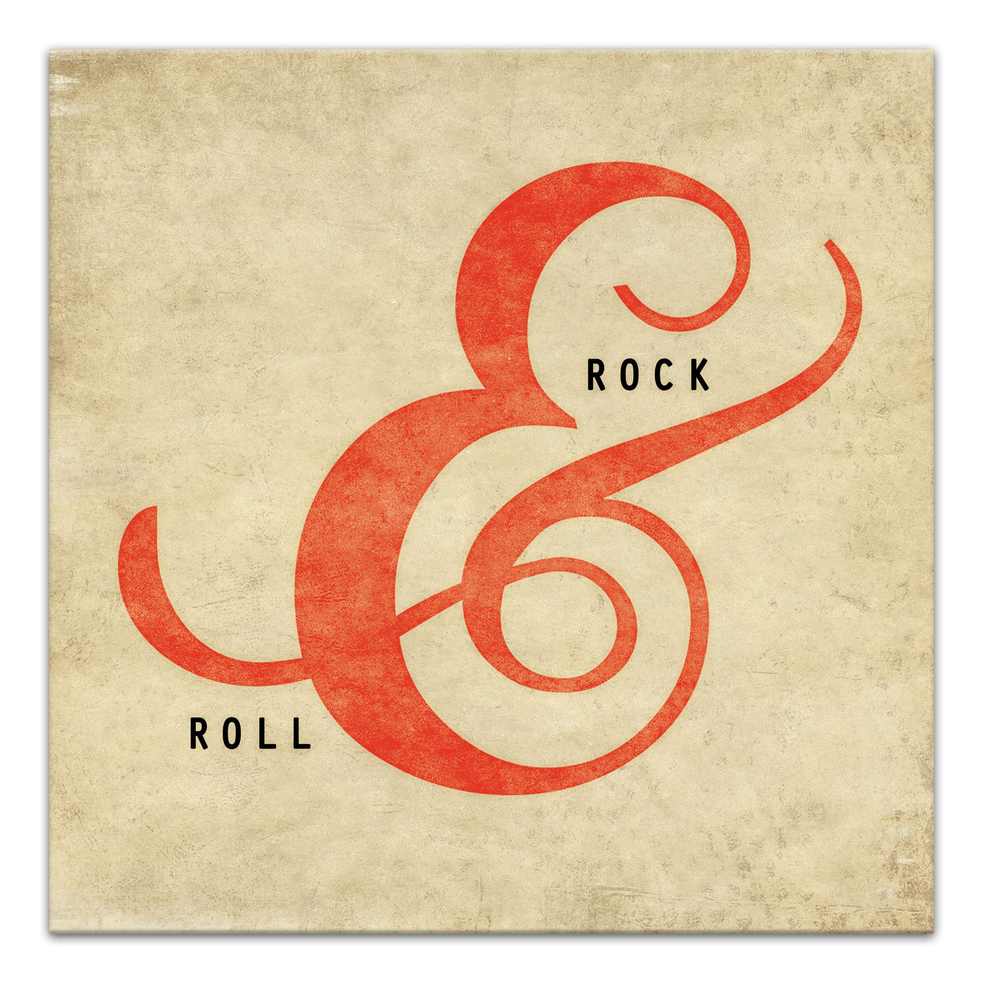 Rock And Roll Ampersand 16" x 16" Canvas Wall Art