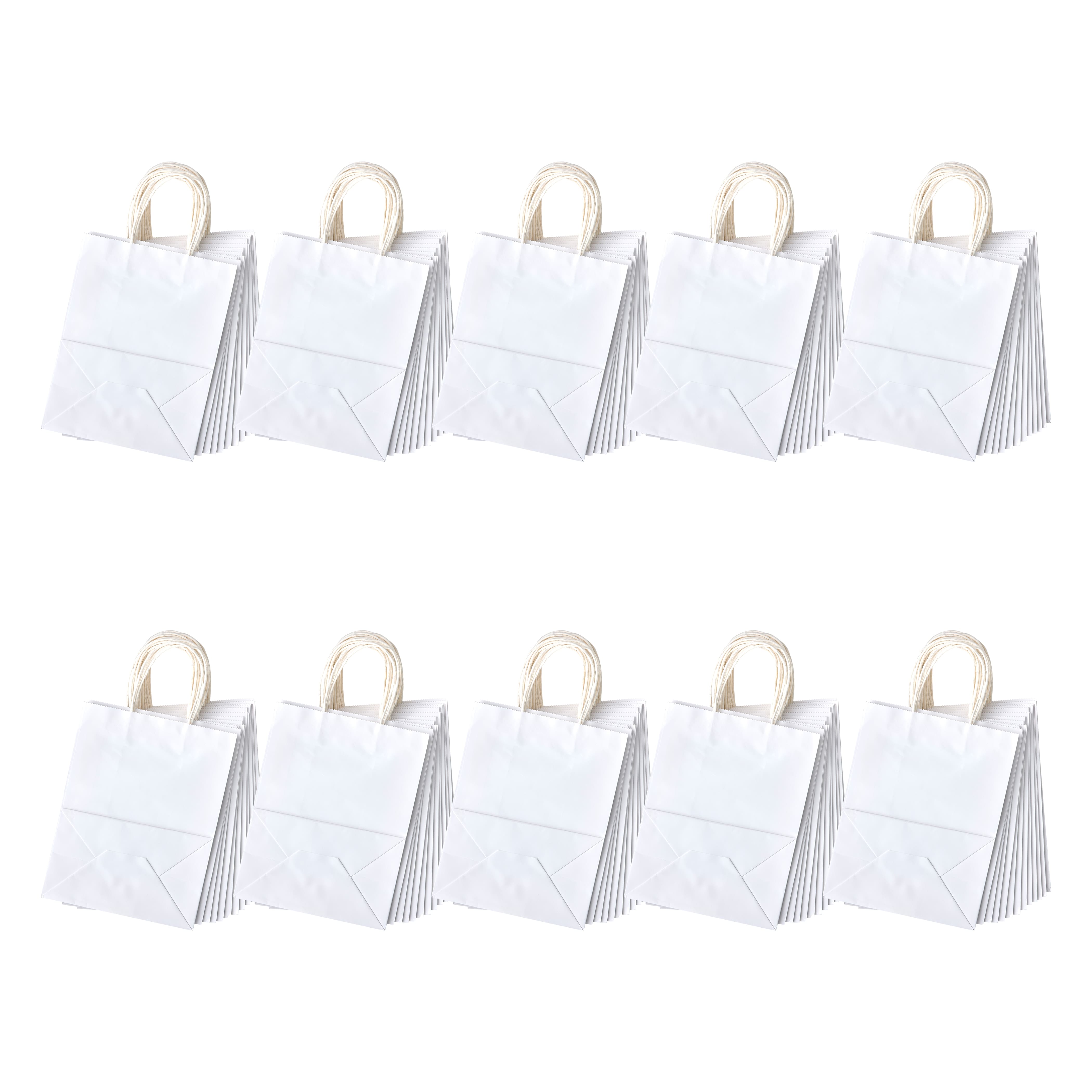 6 Packs: 13 ct. (78 total) Medium White Paper Gift Bags by Celebrate It&#x2122;