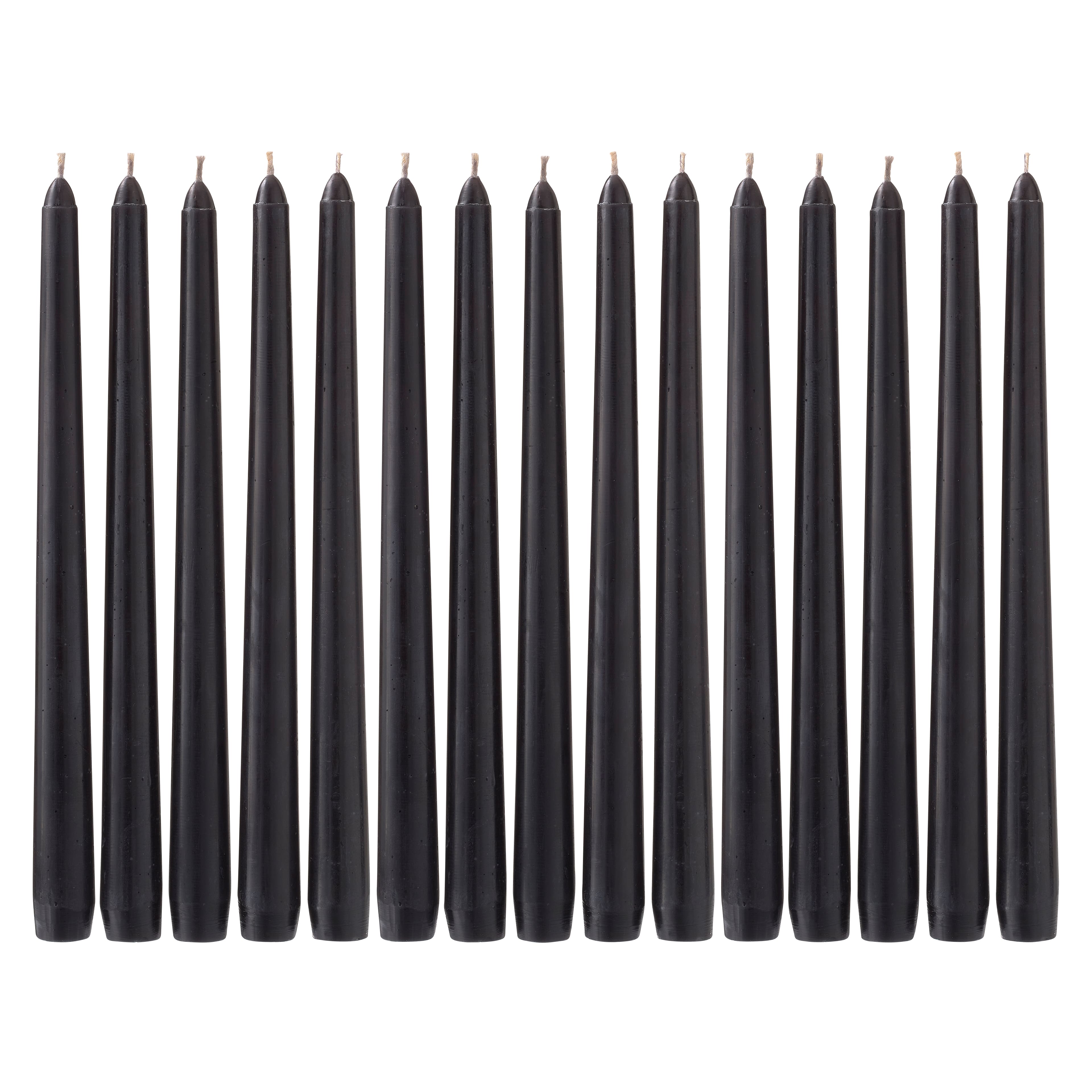 12 Packs: 15 ct. (180 total) Basic Elements™ 10" Black Taper Candles by Ashland®