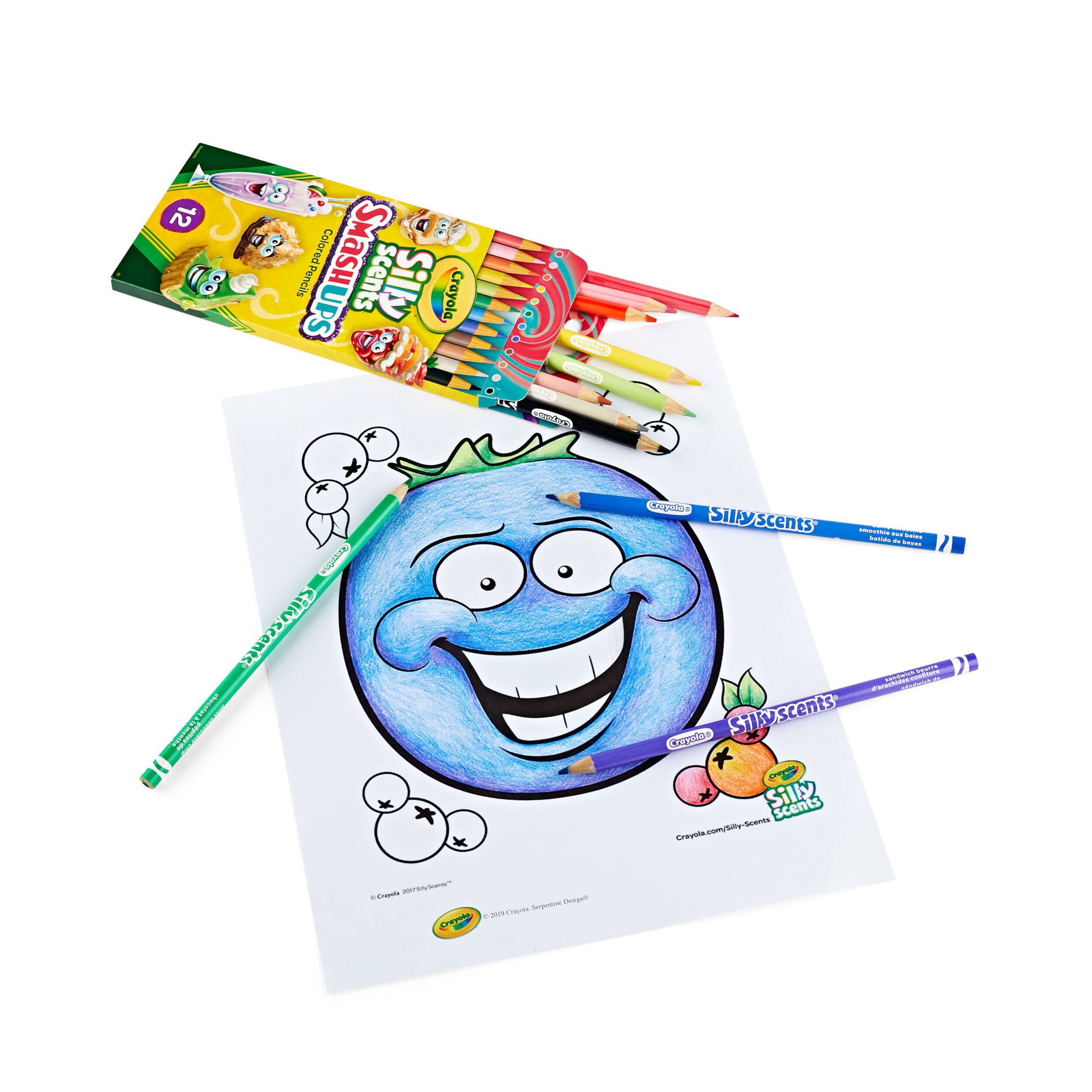 Crayons de couleur Silly Scents Smash Ups de Crayola, 12 unités